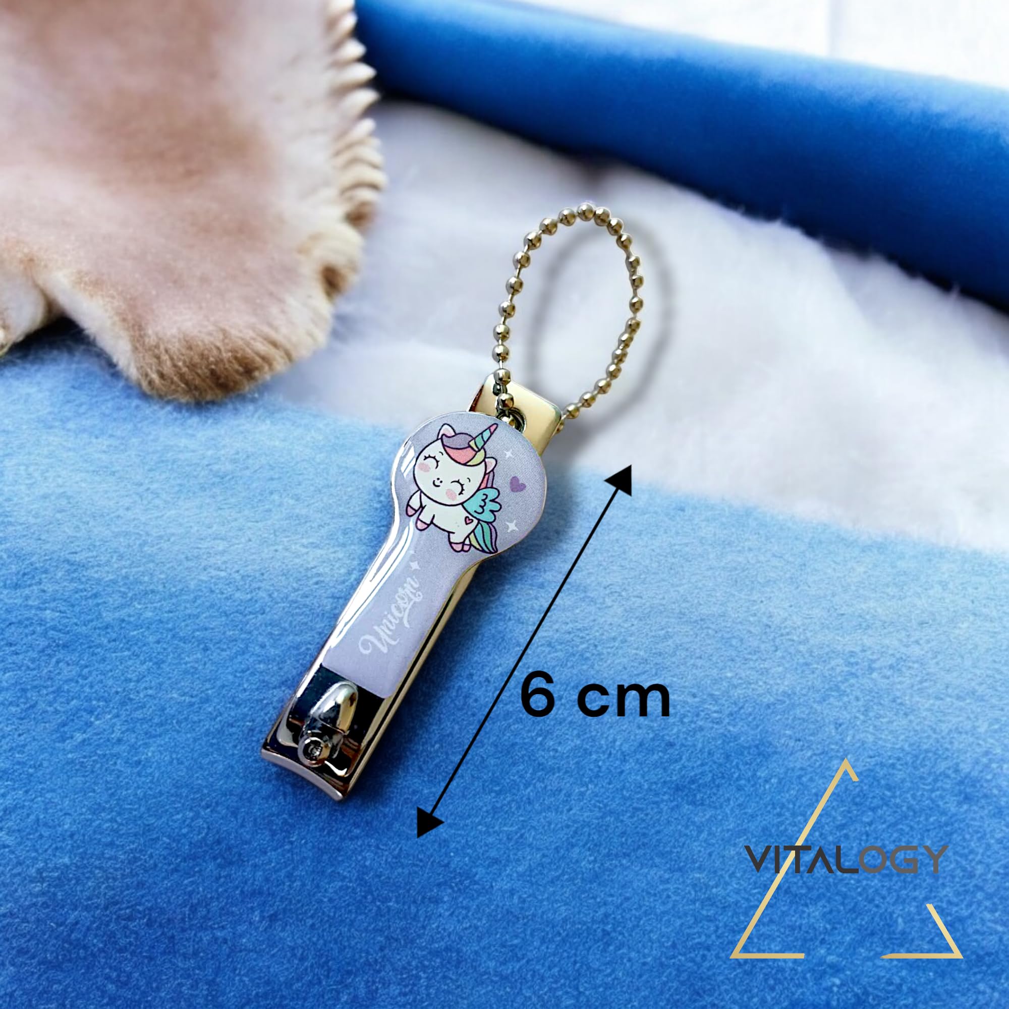 Vitalogy Unicorn Nail Clipper for Girls - Cute Kids & Toddlers Nail Cutter Set for Fingernails & Toenails - Perfect Gift for Birthday, Travel & Home Care (Pink, 1-Pack)