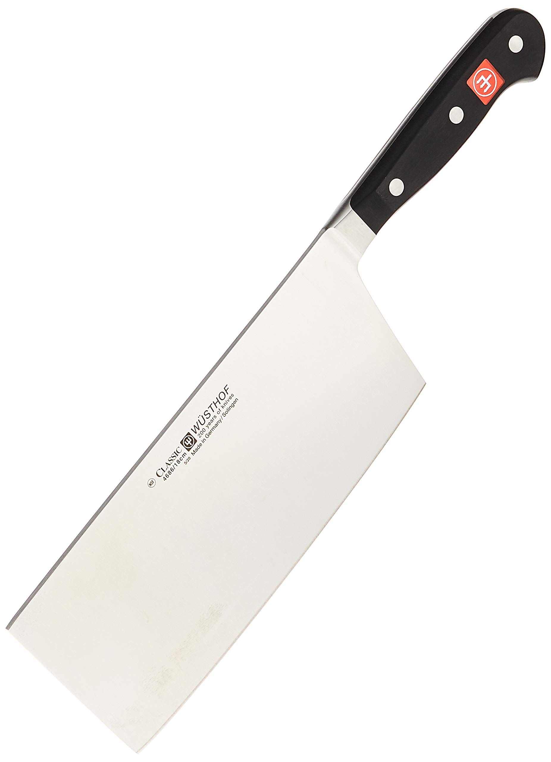 Wusthof Classic Chinese Chef Knife - 8-Inch Stainless Steel Blade with Ergonomic Black Handle - Perfect for Slicing, Dicing & Chopping Vegetables, Meat & Herbs