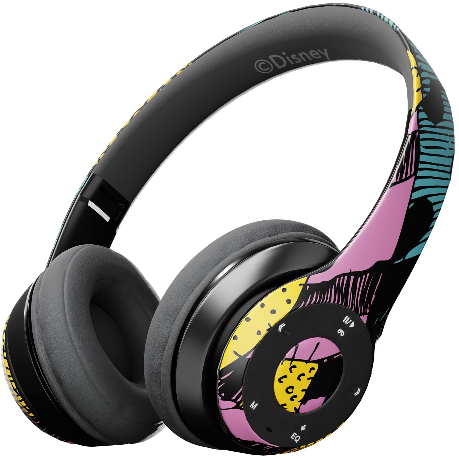 Disney Nightmare Before Christmas Sally Dress Bluetooth Headphones - Wireless Over-Ear Headset with Built-in Mic, Foldable Design Featuring Enchanting Sally & Friends Artwork for Adults & Kids | Perfect for Movie Nights, Cosplay & Disney Fans