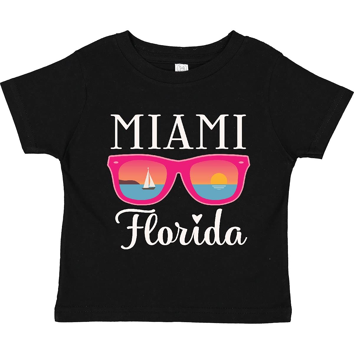 Inktastic Miami Florida Vacation Beach Trip Toddler T-Shirt - Cute Graphic Tee for Boys & Girls - Soft Cotton Shirt for Summer Travel, Beach Outings & Family Vacations