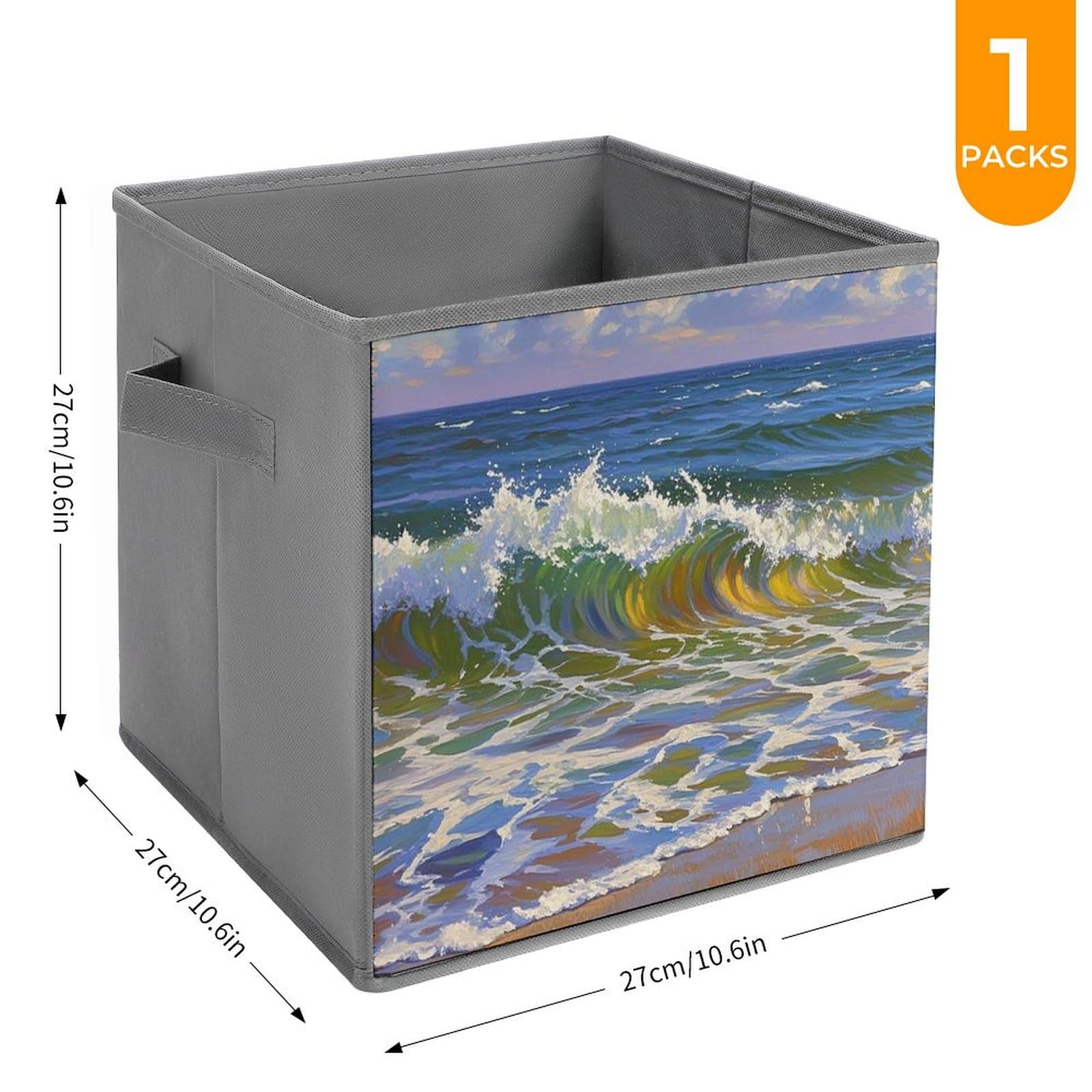 Foldable Storage Bins with Handles - Large Capacity Organizer for Playroom Office Home