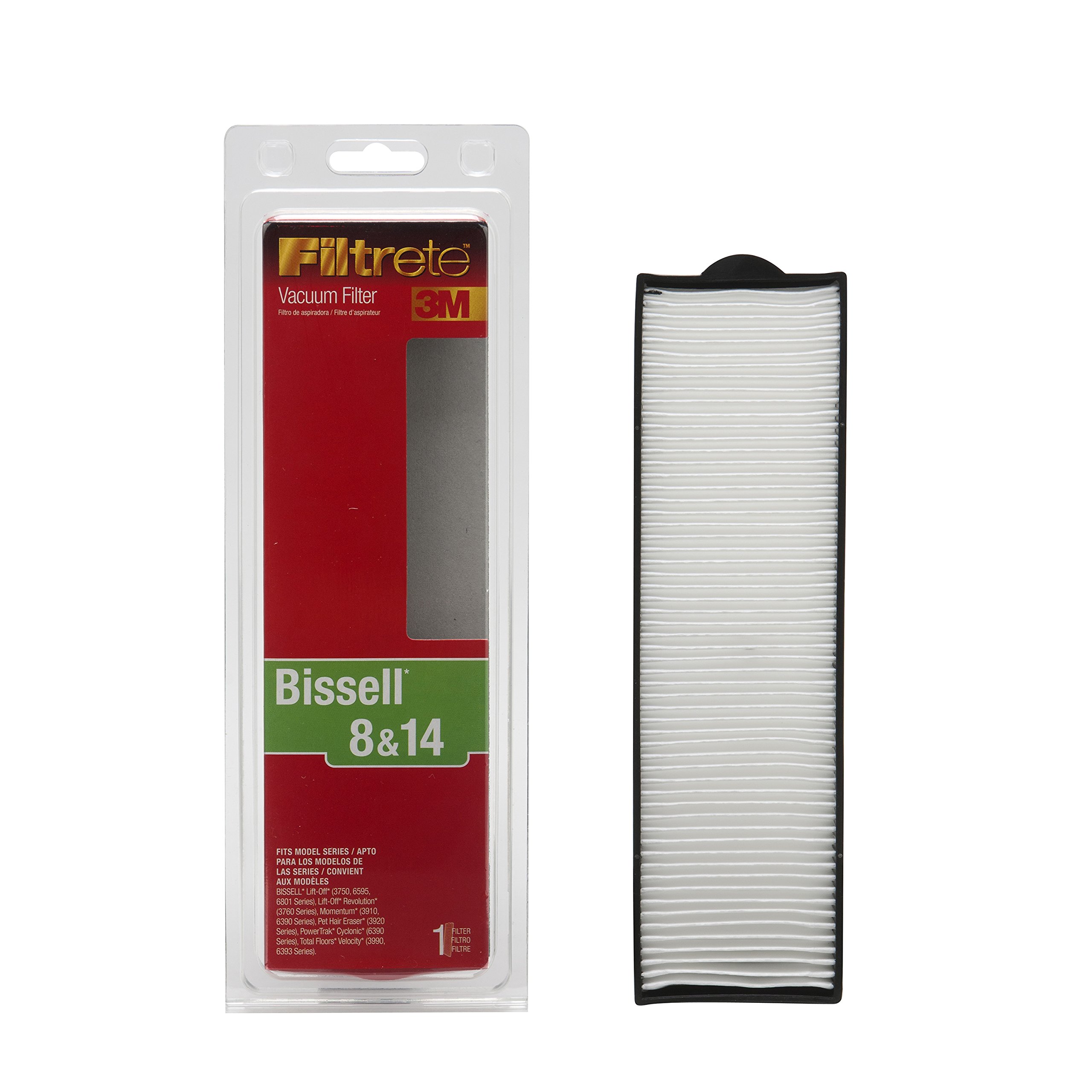 3M Filtrete Bissell 8 & 14 Allergen Vacuum Filter - Pack of 1 | High-Efficiency Air Filtration for Dust, Pollen & Pet Dander | Perfect for Allergy Sufferers & Pet Owners