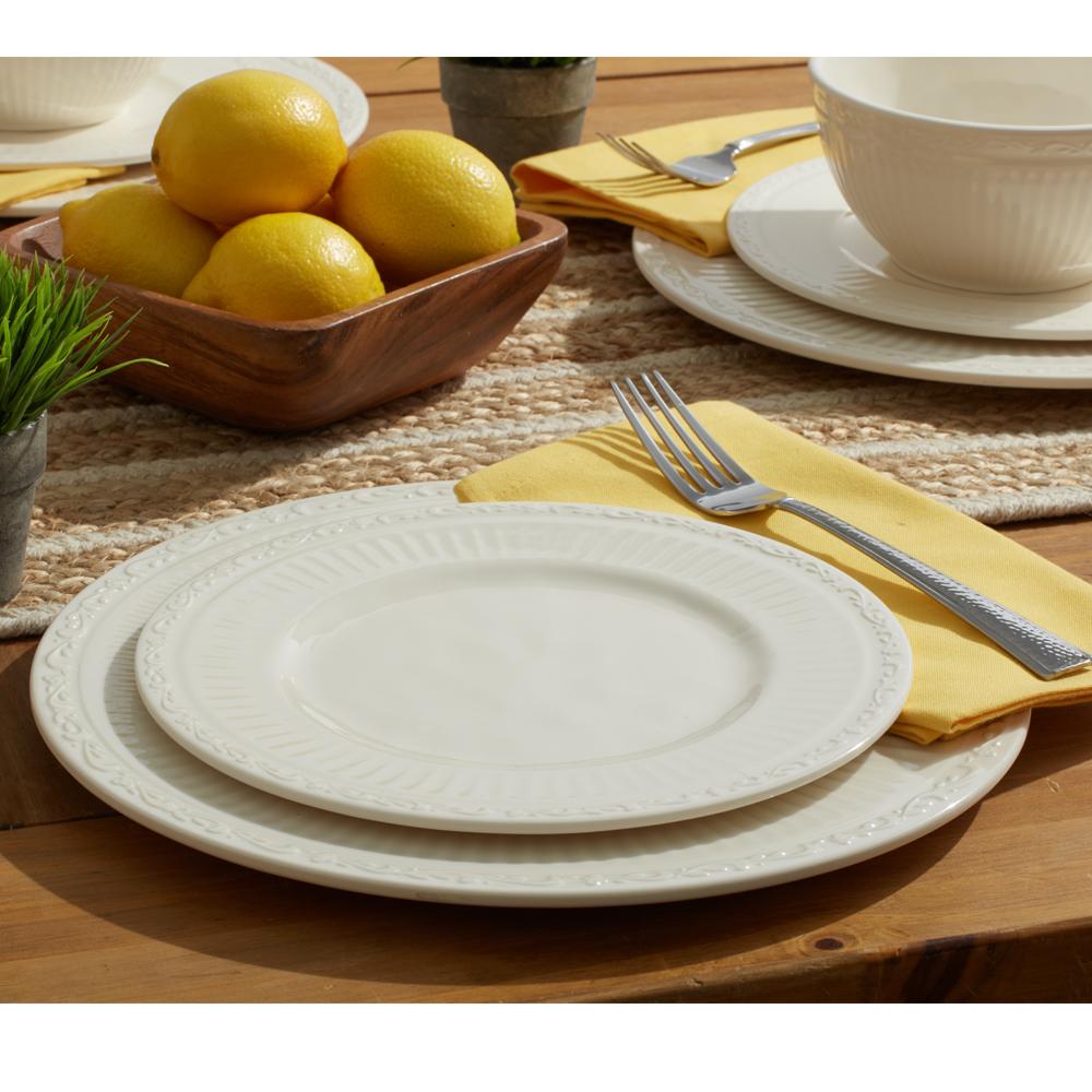 Italian Countryside® Set of 4 Outdoor Melamine Salad Plates - Durable & Lightweight Dinnerware for Picnics, BBQs, and Outdoor Dining