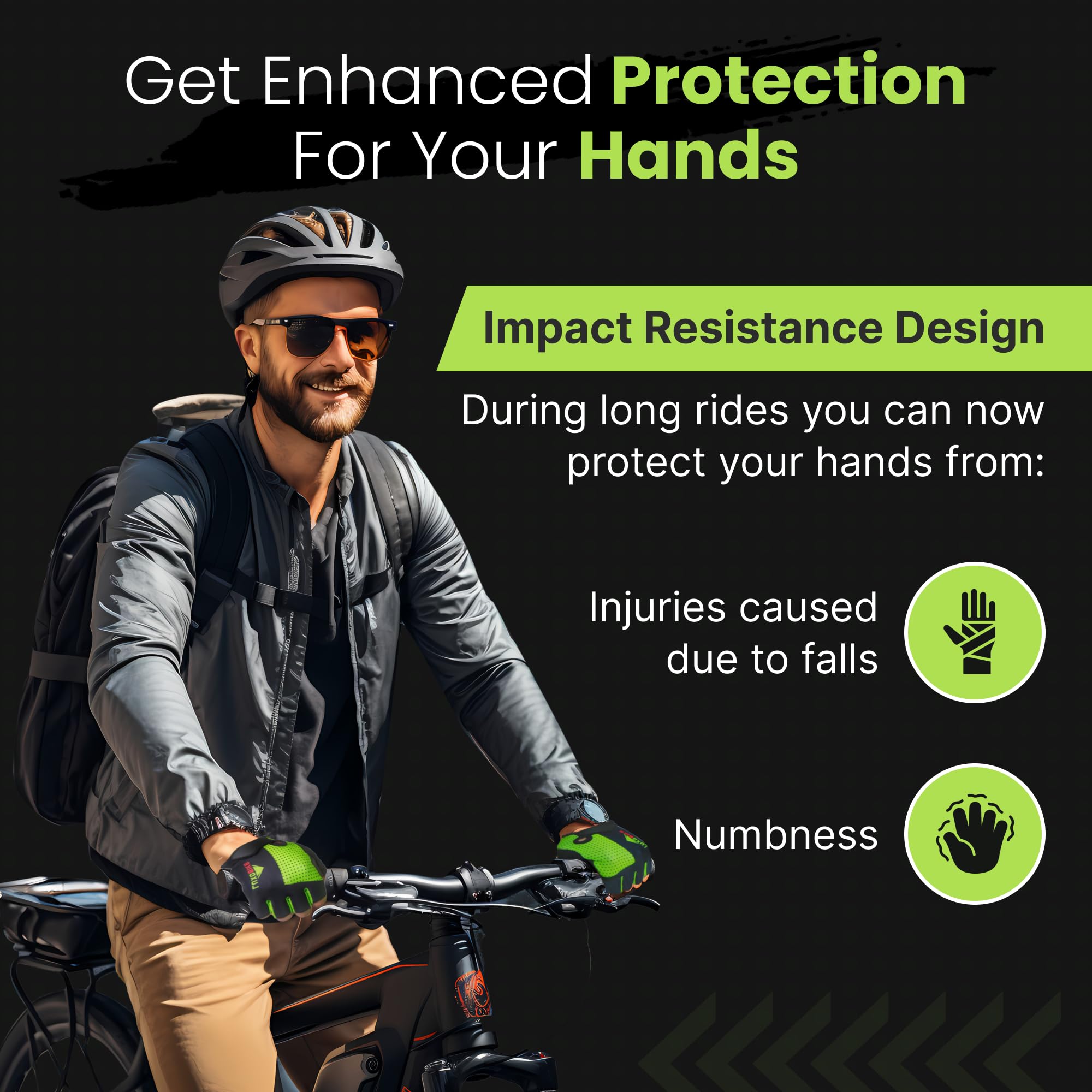 Cycling Gloves for Men & Women - Anti-Slip, Breathable for Mountain Biking & Sports