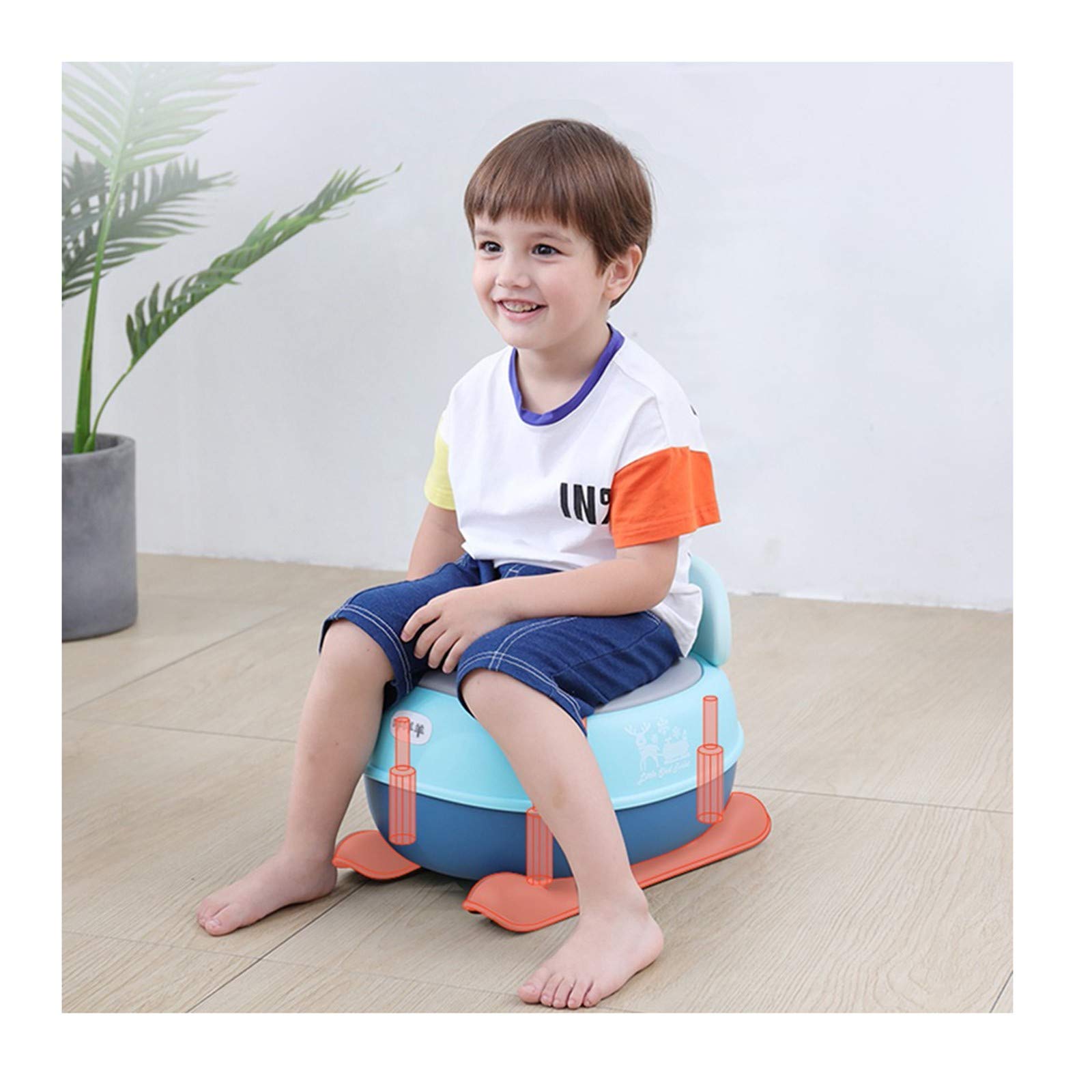 **Blue Non-Slip Baby Potty Training Seat - Easy Clean Travel Toilet for Toddlers & Kids (Girls & Boys) - Perfect for Home, Travel & Outdoor Use**