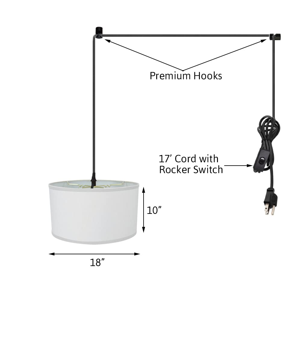 1 Light Swag Plug-in Pendant Lamp with 18