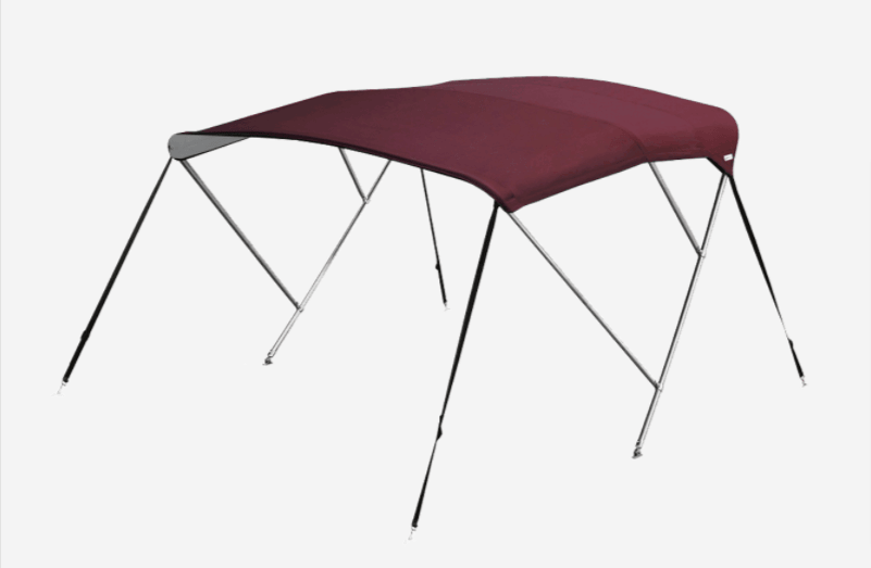 Ocean South Stainless Steel 3 Bow Bimini Top - Heavy Duty Boat Canopy for Pontoon, Fishing & Deck Boats - UV Resistant & Weatherproof Shade Cover for Outdoor Marine Use