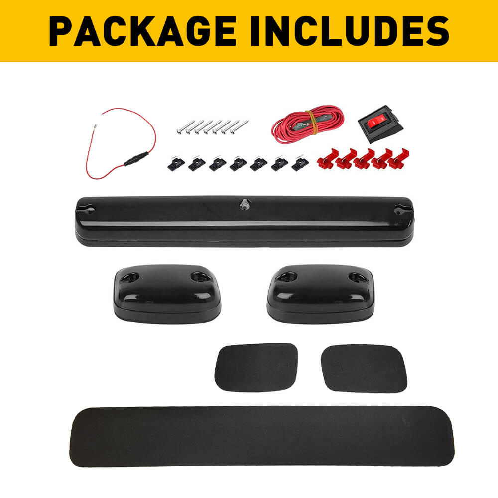 Smoked Len LED Truck Cab Light Kit - Compatible with 2007-2021 Chevy Silverado & GMC Sierra 2500HD/3500HD - Bright Durable Interior Lighting for Night Driving & Off-Road Adventures