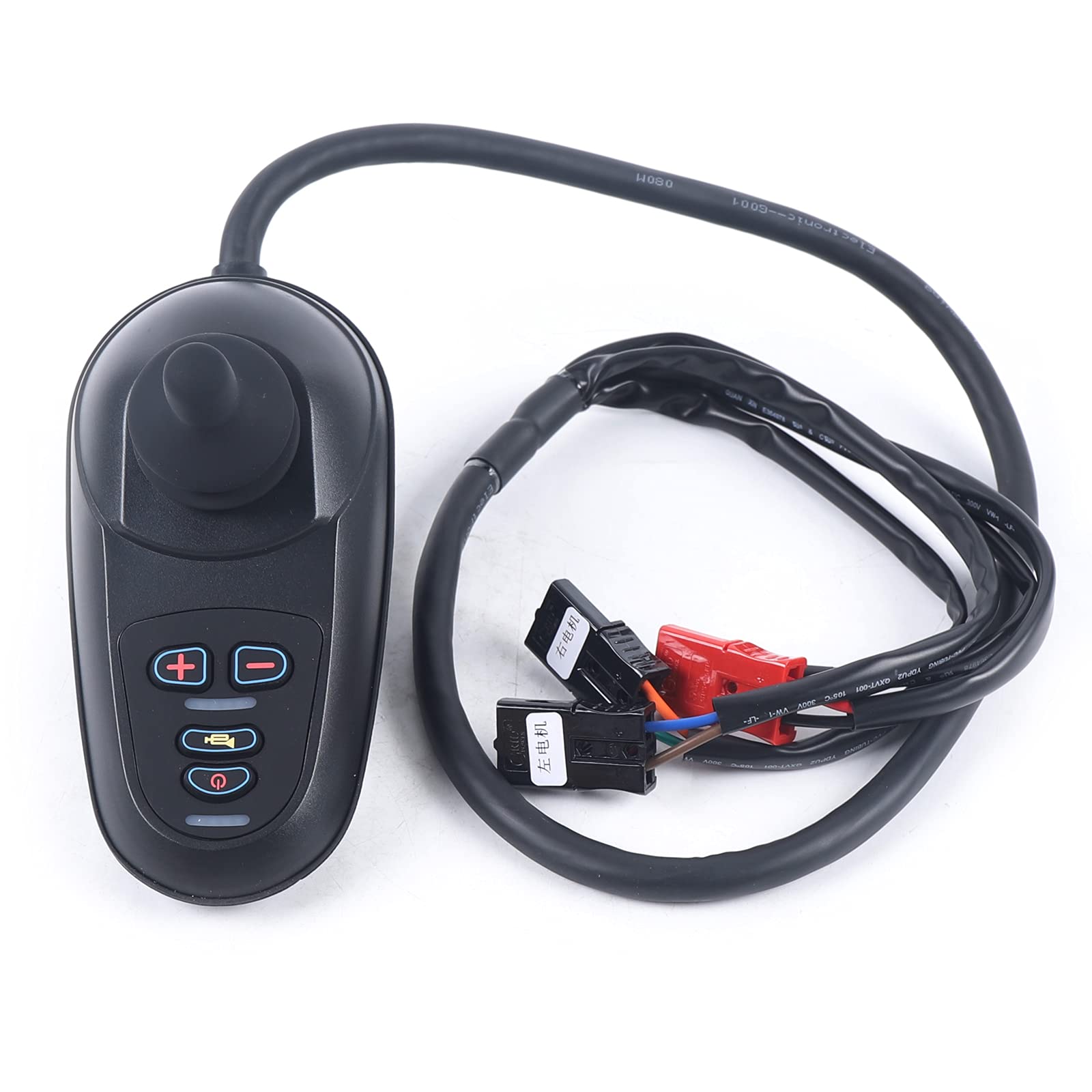 Omnidirectional LED Command Joystick - 4-Key Hall Effect Rocker Controller for Electric Wheelchairs | Power Wheelchair Accessories | Perfect for Mobility Assistance & Daily Navigation