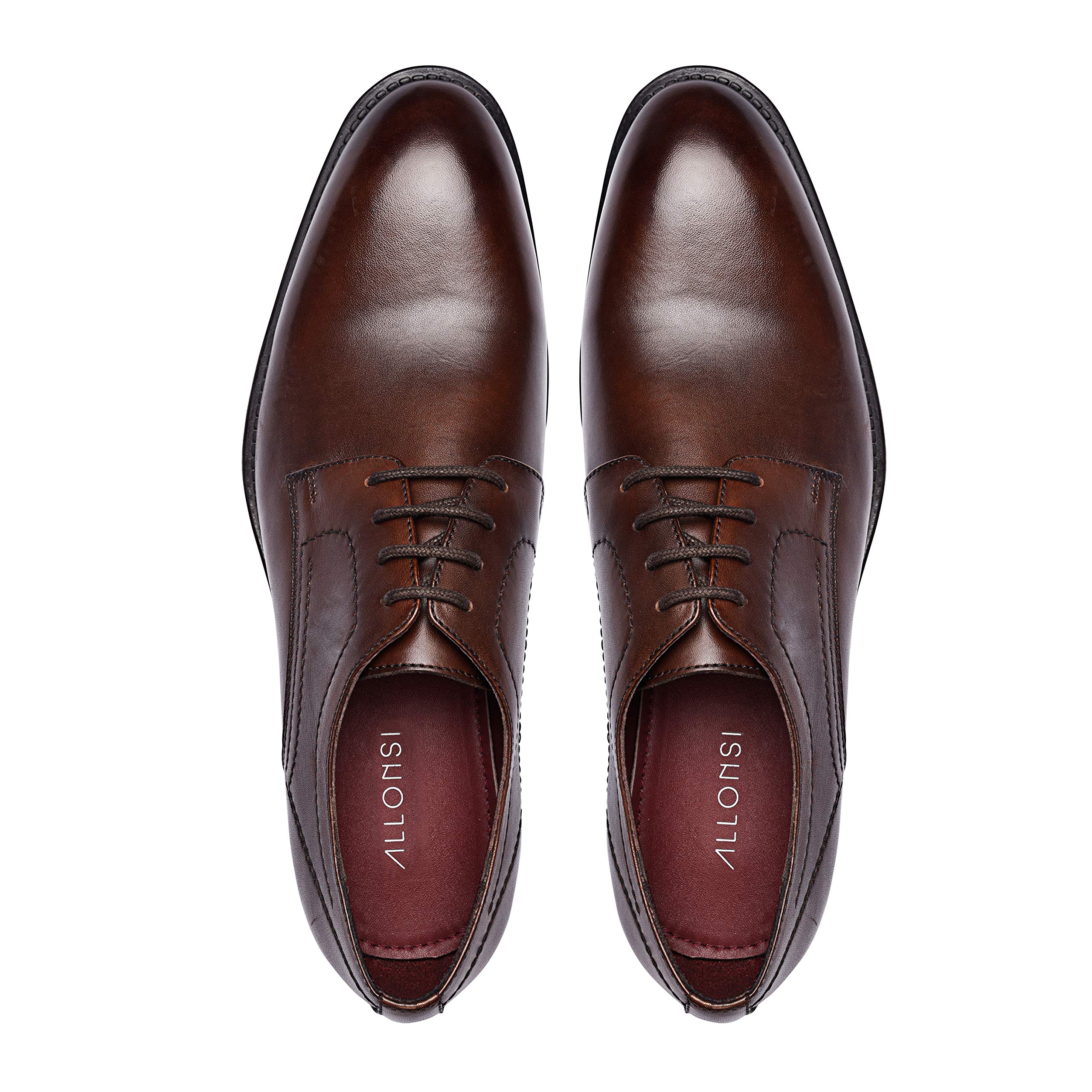 Genuine Leather Men's Dress Shoes - Classic Derby Oxford Business Shoes for Men | Formal Office Wear & Wedding Occasions
