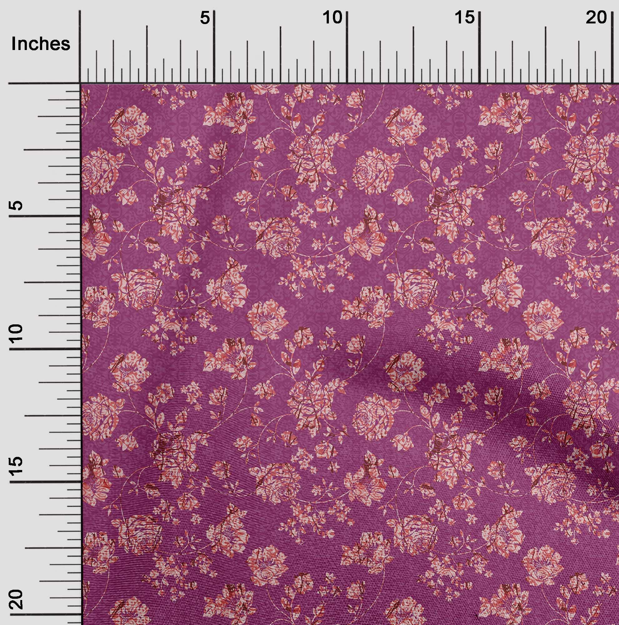 oneOone Viscose Chiffon Pink Batik Dress Fabric - 42 Inch Wide Printed Material by The Yard (1950) - Perfect for Summer Dresses, Scarves & Boho Fashion