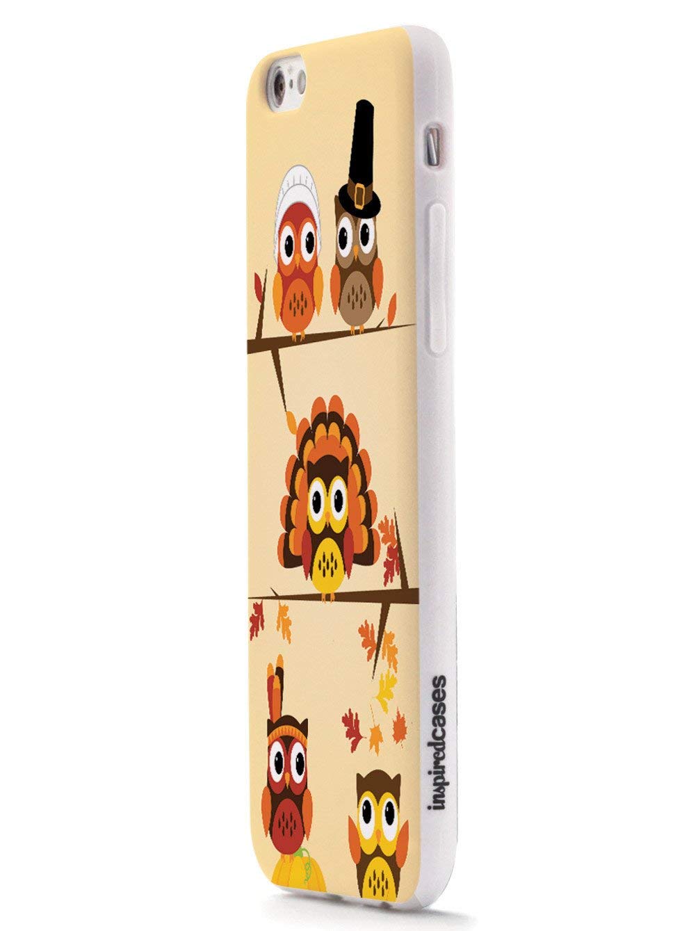 Inspired Cases - Premium 3D Textured Protective Phone Case for Apple iPhone 6 Plus/6s Plus - Thanksgiving Owls Design - Shockproof & Slim Cover - Perfect for Daily Use, Travel & Holiday Gifts