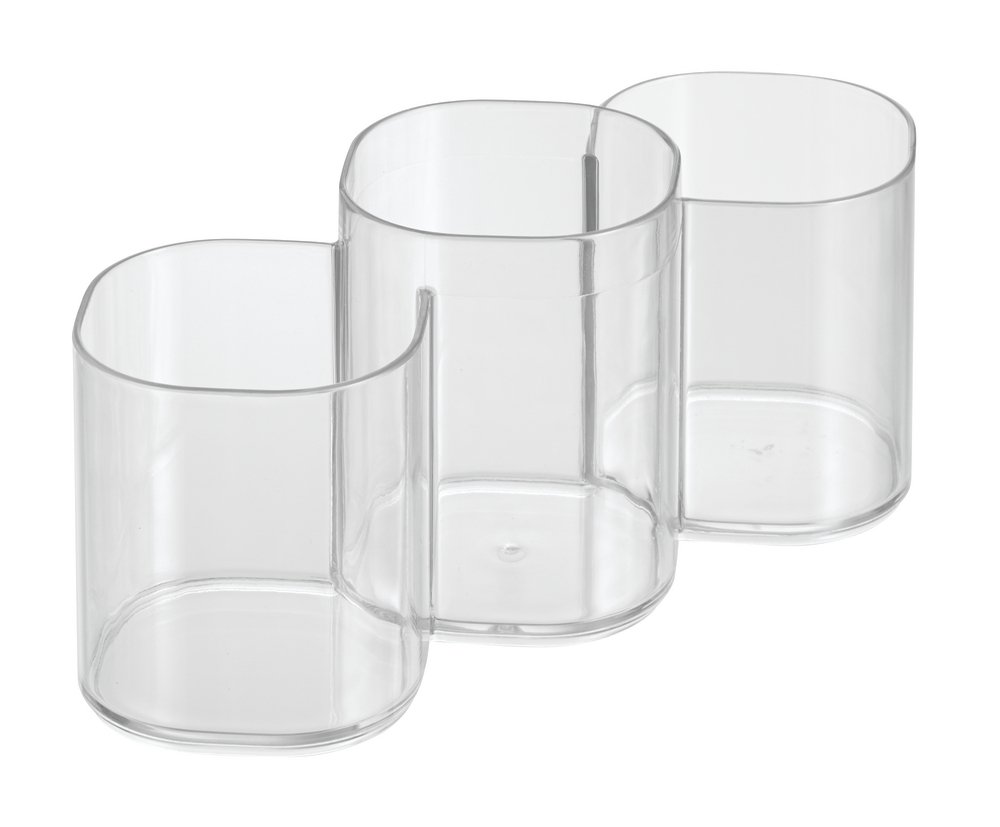 iDesign Clarity Collection Clear Acrylic Vanity Organizer - 3-Tier Cosmetic Storage Cabinet for Makeup Brushes & Skincare (8.2
