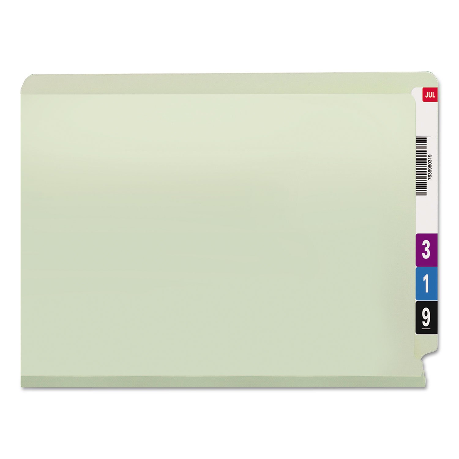 Smead 34725 3-Inch Expansion Folder with 2 Fasteners, End Tab Letter Size, Gray-Green, 25/Box - Perfect for Office Filing, Document Organization & School Projects