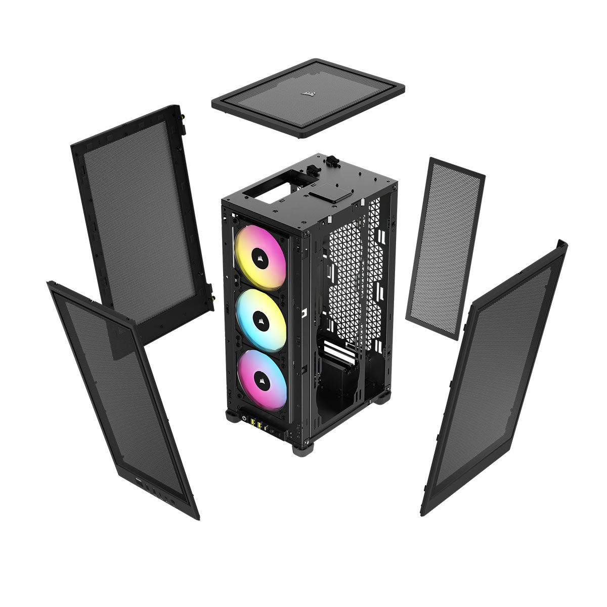 Corsair iCUE 2000D RGB AirFlow Mini-ITX PC Case - Black | Compact Gaming Tower with High Airflow & RGB Lighting | Perfect for Small Space Gaming Setups & Home Offices