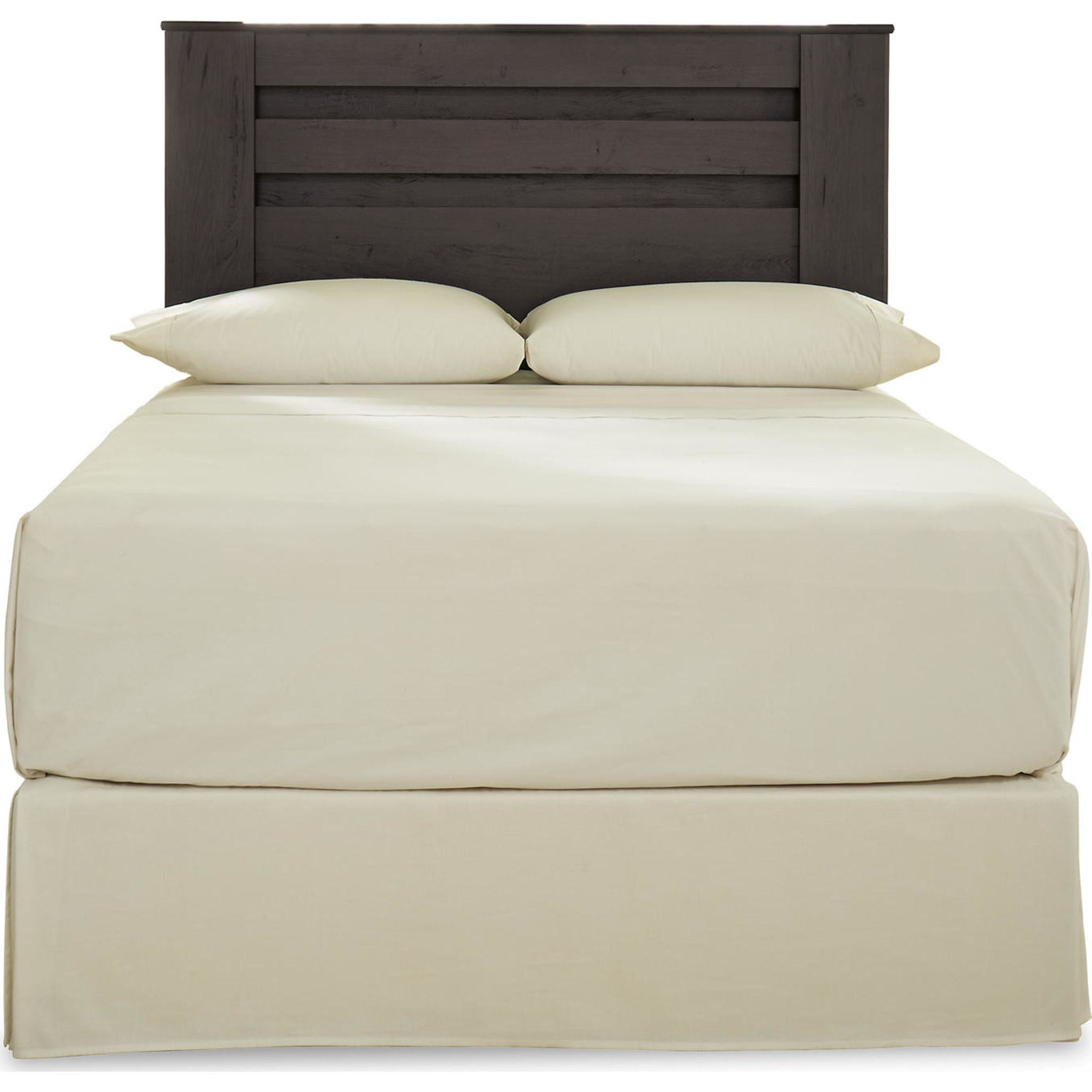 Brinxton Full Panel Upholstered Headboard - Charcoal Grey Fabric Bed Frame for Master Bedroom & Guest Room Decor