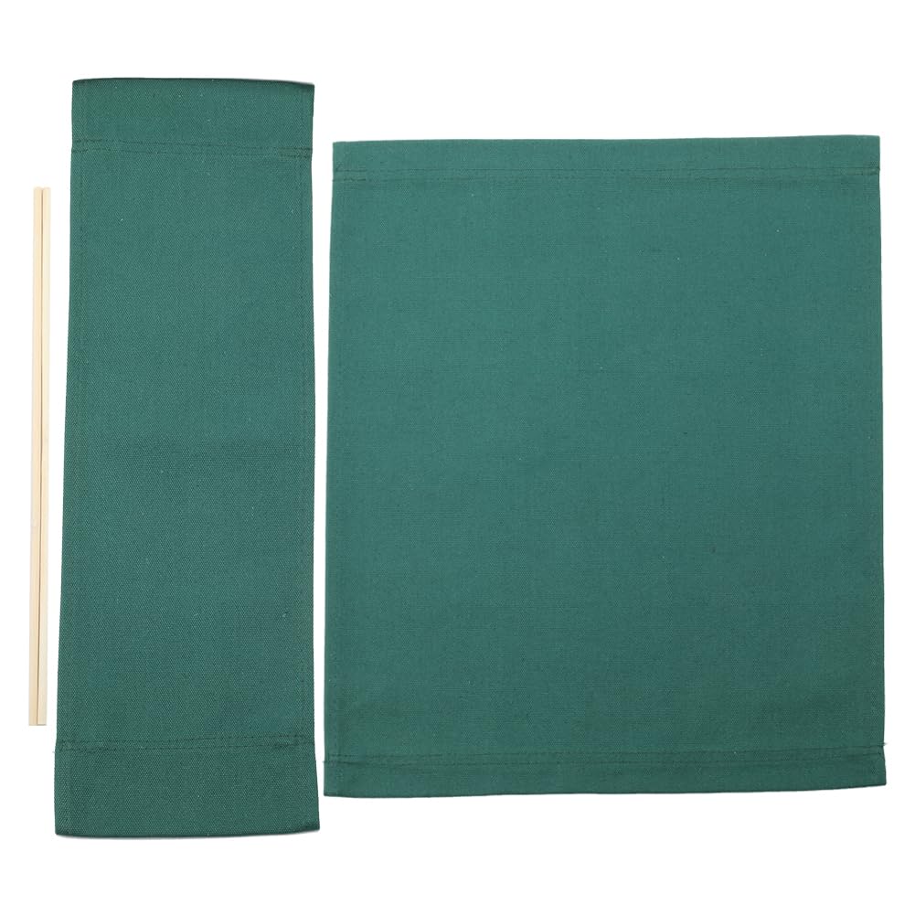 GORGECRAFT 19-20x7-15 Inch Green Canvas Replacement Chair Covers Kit - Seat & Back with Wood Sticks - Easy Clean Folding Chair Covers for Home, Patio, Movie Theater, and Outdoor Furniture Accessories