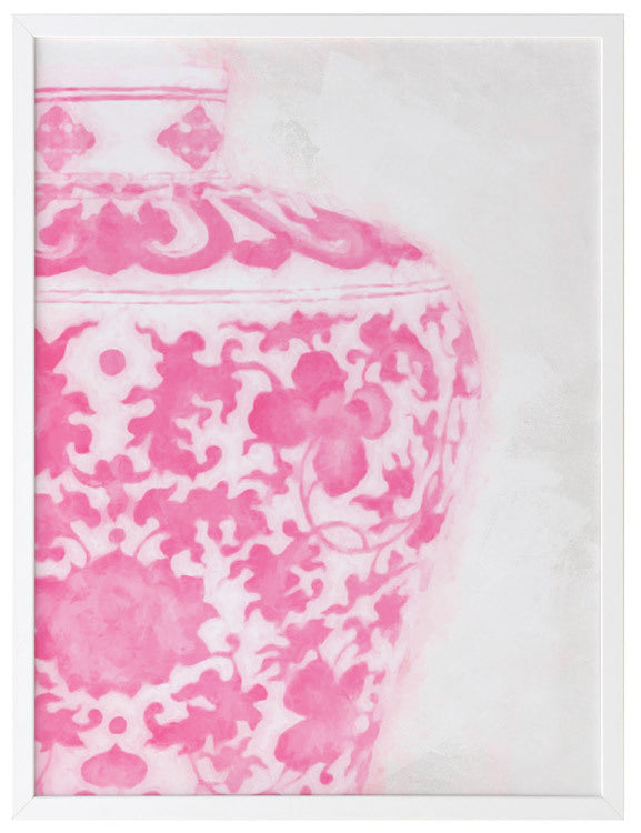 Baluster Raspberry Cream Framed Art Print - Elegant Wall Decor for Living Room, Bedroom & Office | Ready to Hang Home Decoration