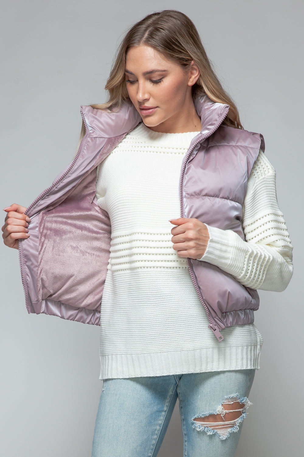 Premium Quilted Vest with Fine Fur Lining - Warm Winter Fashion for Outdoor Activities & Casual Wear