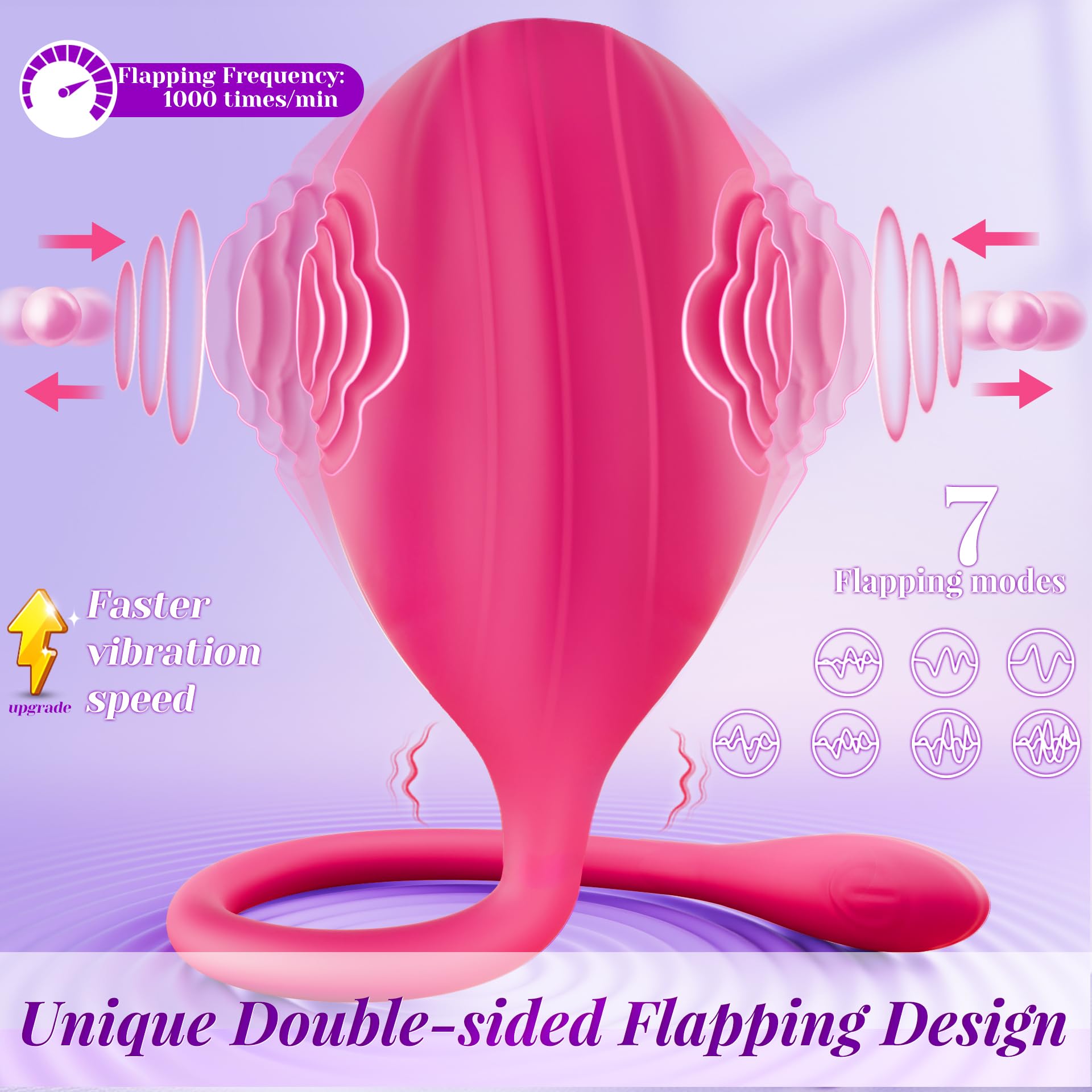 ECRVOM 3-in-1 APP Controlled Rose Vibrator - Wireless Adult Toy for Women & Couples with 7 Vibration Modes, Clitoral G-Spot Stimulation, Tapping Function - Perfect for Solo Play, Couples Intimacy & Sensual Massage