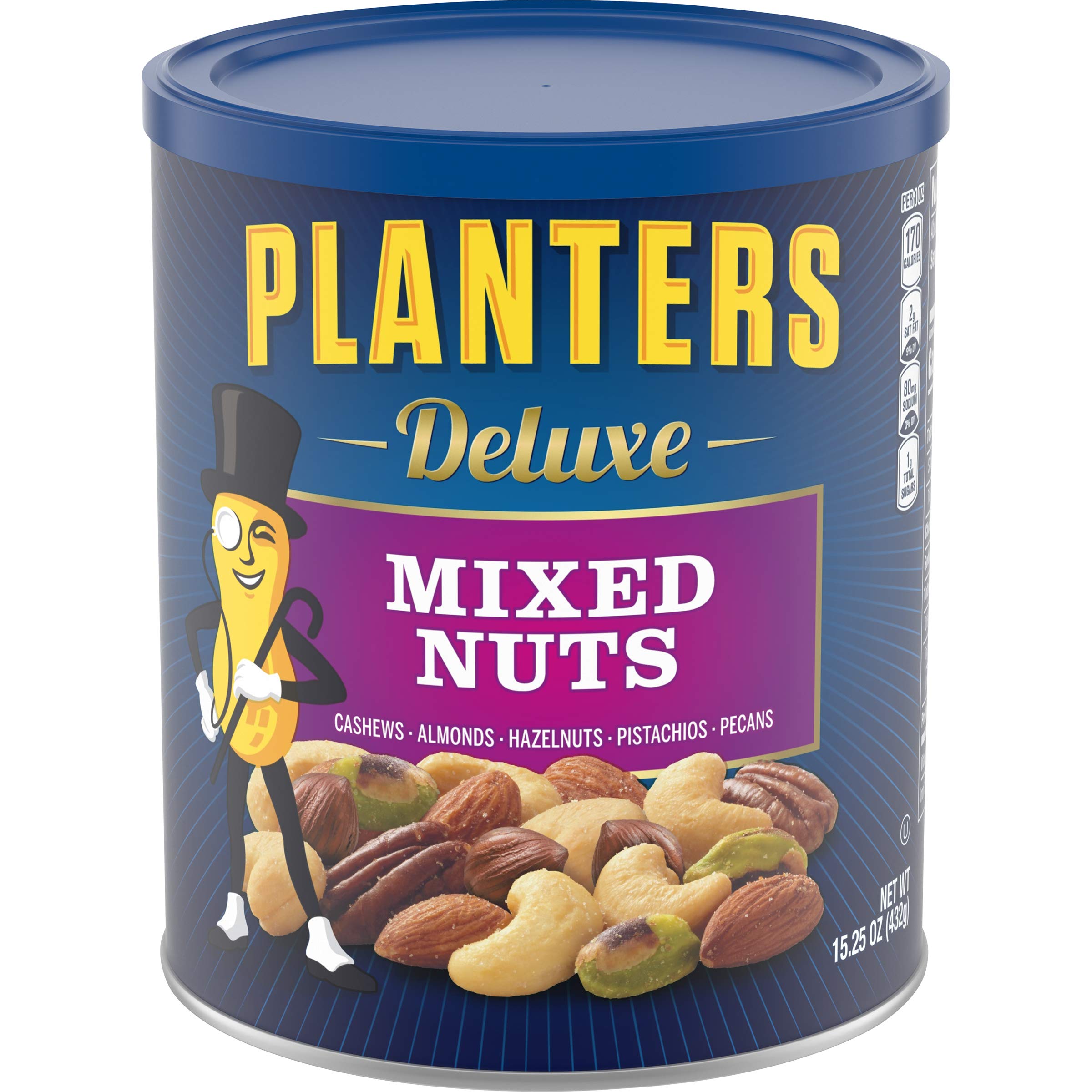 PLANTERS Salted Mixed Nuts & Deluxe Salted Mixed Nuts - Healthy Protein Snacks for Parties, Office, Travel & Gifts | Plant-Based, Gluten-Free, Keto-Friendly