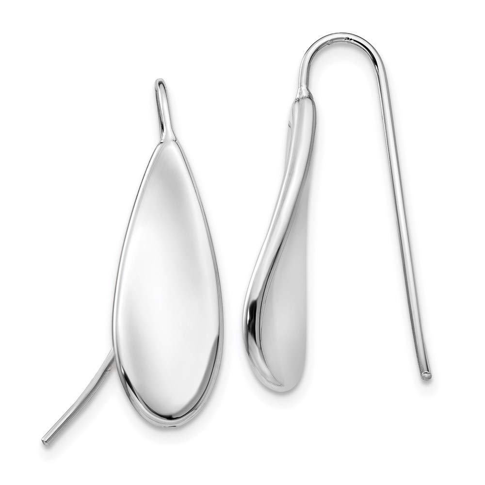 14K White Gold Drop Dangle Earrings for Women - 27mm Elegant Dangle Design - Perfect for Parties, Weddings & Special Occasions