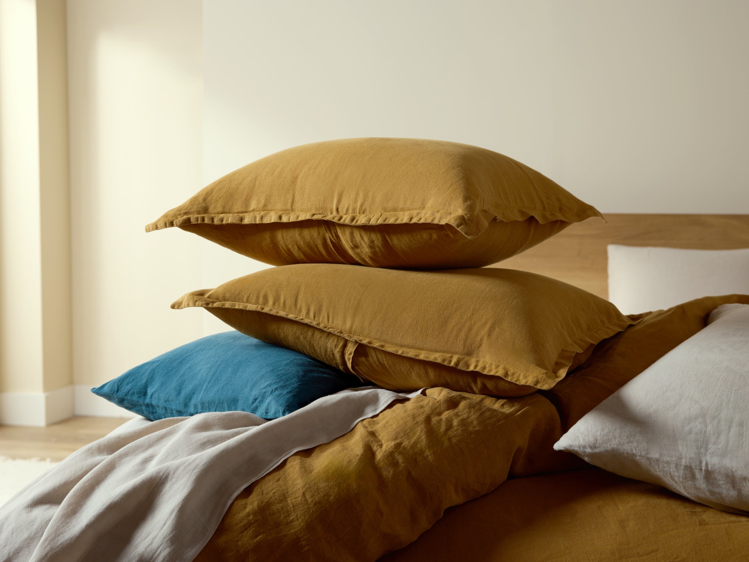 Linen Venice Set - Honey K/CK | Soft & Breathable Linen Bedding | Perfect for Summer Nights & Cozy Home Decor