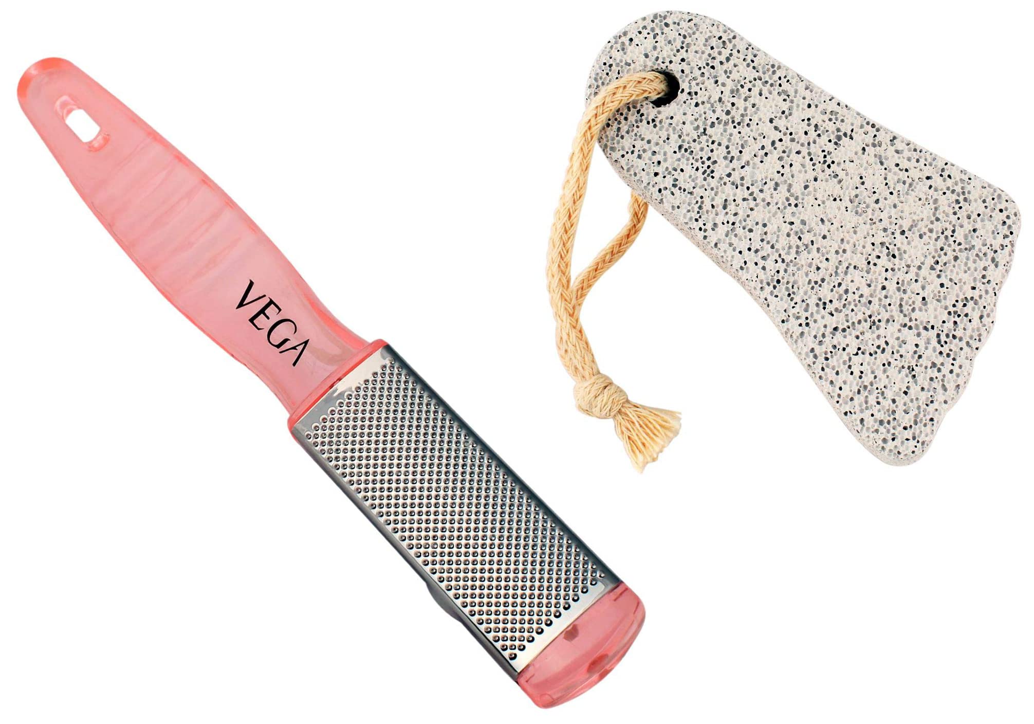 VEGA Pedicure File - Dual Side Callus Remover & Pumice Stone Foot Scrubber for Soft Smooth Feet - Perfect for Home Pedicure & Foot Care Routine