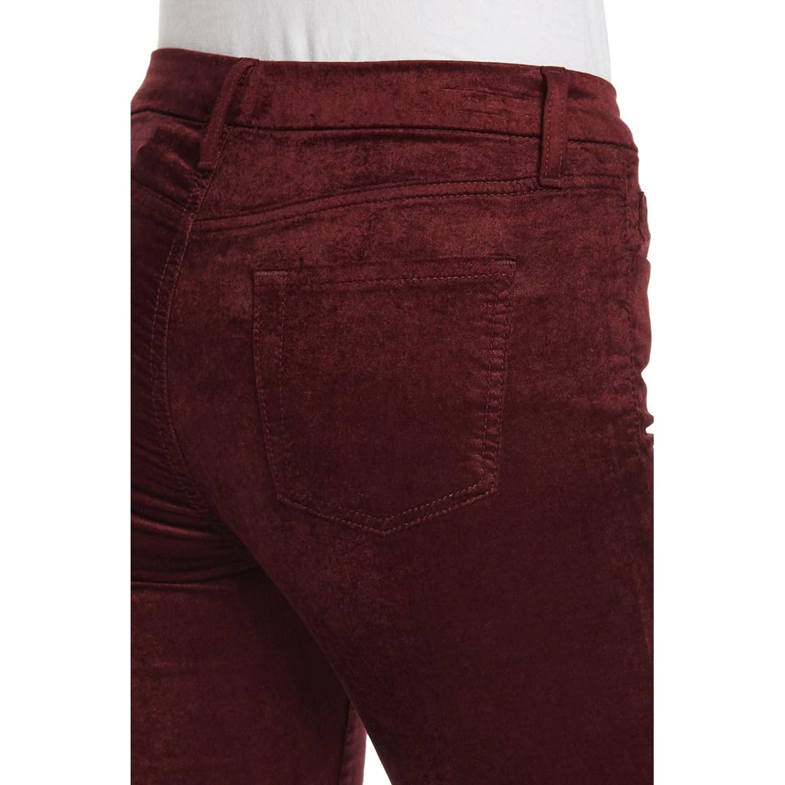 Splendid Women's Velour Skinny Jeans - High Waist Stretch Comfort Fit, Scarlet Red, Size 32 | Perfect for Casual Wear, Date Night & Office Outfits