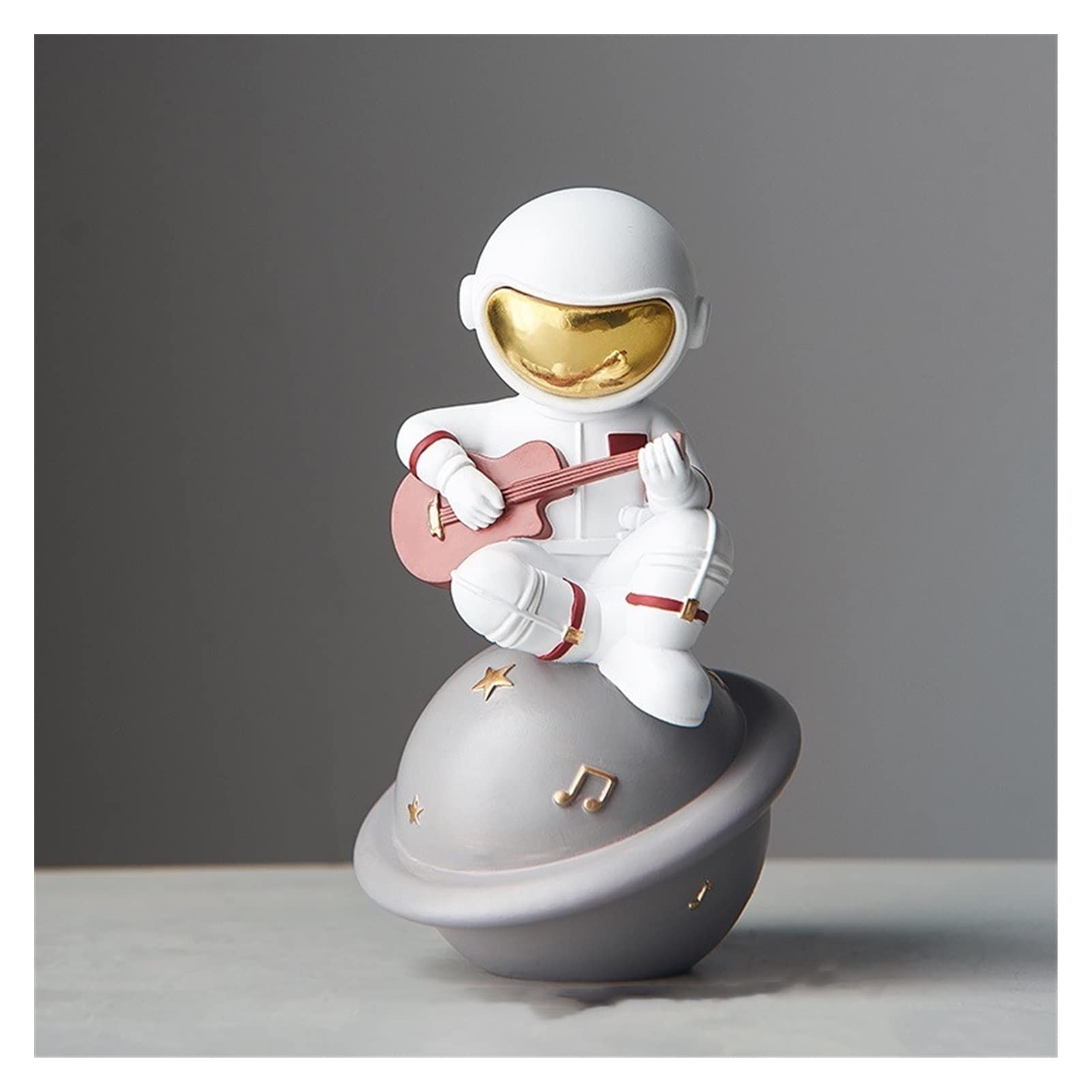 Creative Resin Astronaut Figurine with Guitar - Space-Themed Home Decor, Desk Accessory & Unique Gift for Living Room, Office, or Bedroom - Perfect for Music Lovers & Sci-Fi Enthusiasts