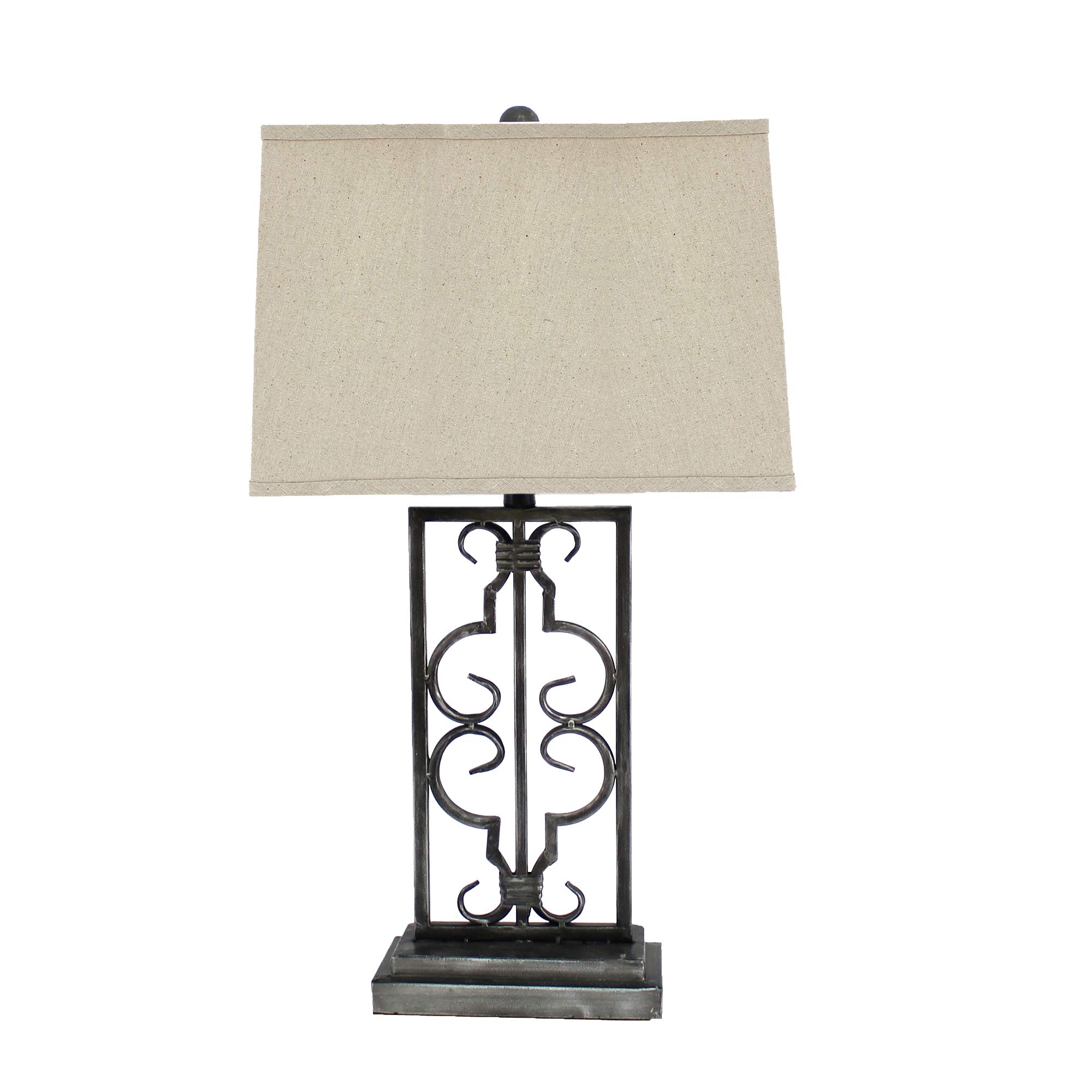 Teton Home TL-001 Modern Black Table Lamp - Bedside Nightstand Lighting for Bedroom, Living Room & Office