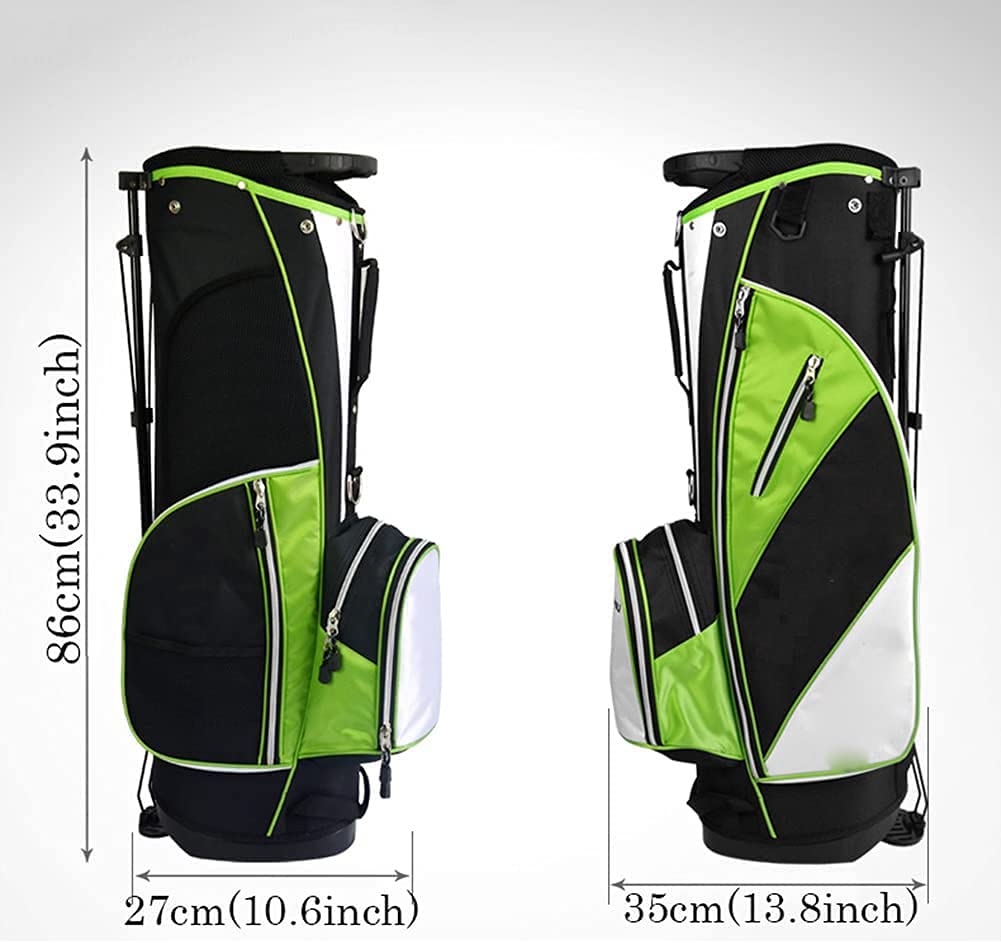 Unisex Adult Golf Stand Bag with 6-Way Organizer Dividers & Dual Straps - Portable Waterproof Durable Golf Bag for Men & Women - Perfect for Weekend Golfing, Practice Sessions & Course Play (Green)