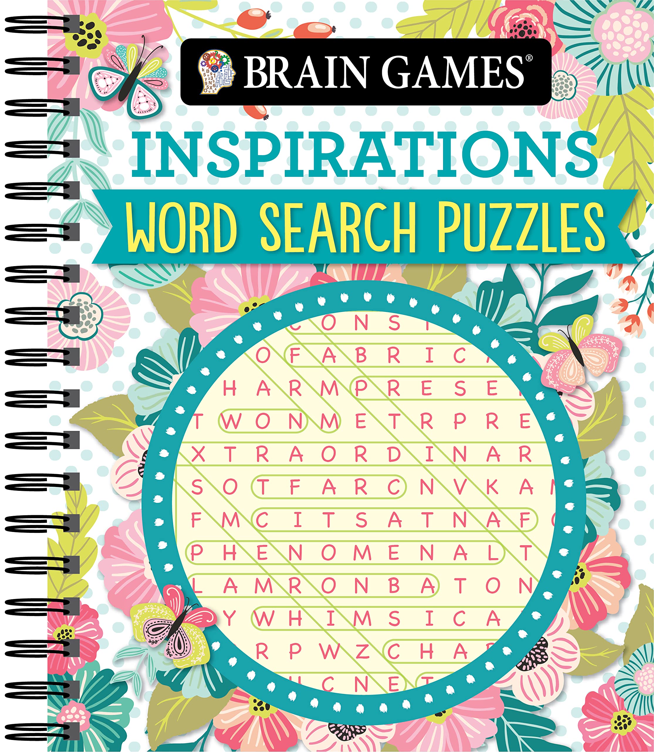 Brain Games - Inspirational Word Search Puzzles for Adults - Fun & Challenging Activity Book for Relaxation, Travel & Mental Stimulation