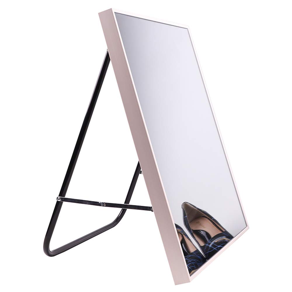 40-50cm Modern Minimalist Shoe Mirror with Frame and Bracket - European Style Professional Floor Mirror for Shoe Stores, Bedrooms, and Entryways