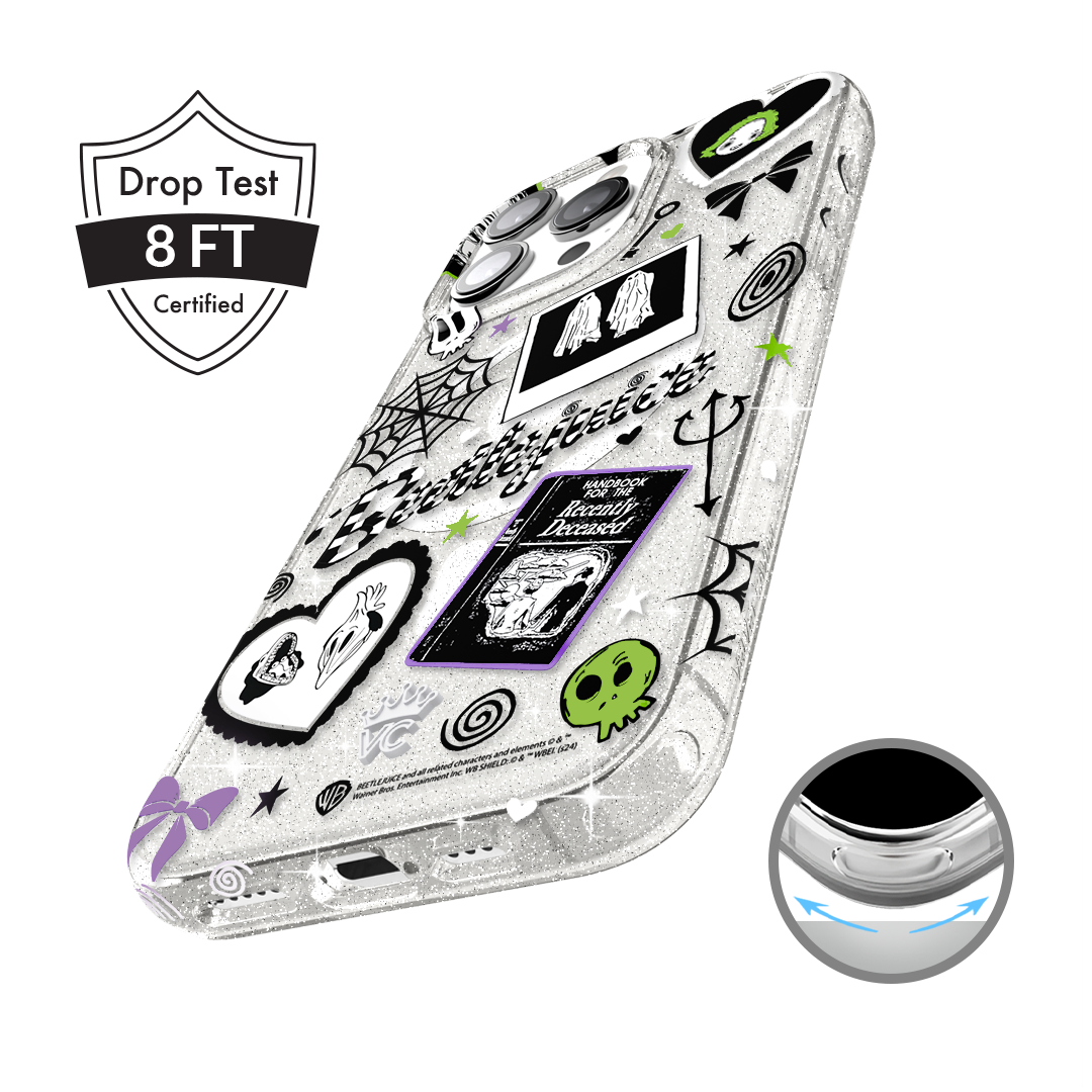 Beetlejuice Ghost with the Most iPhone Case - Fun Movie Character Phone Cover for iPhone 11/12/13/14/15 Pro Max - Perfect for Halloween, Cosplay & Movie Fans