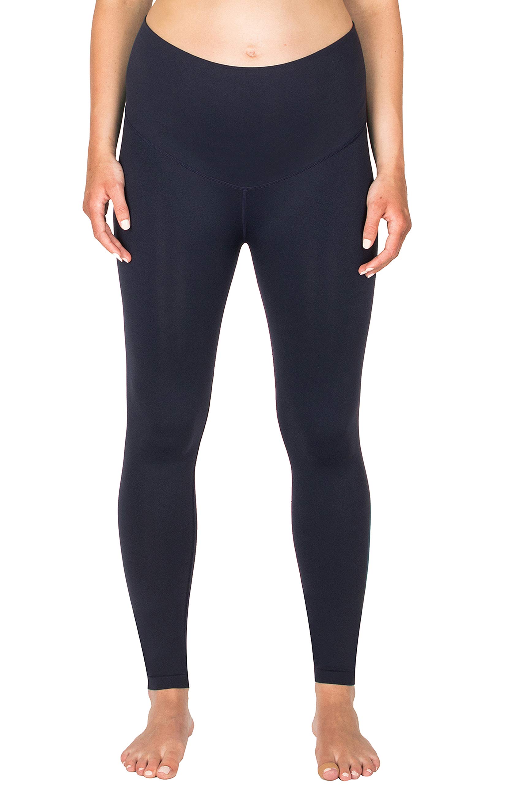 Ella Seamless Maternity Yoga Leggings - Comfortable Stretchy Pregnancy Workout Pants for Prenatal Exercise, Gym & Everyday Wear