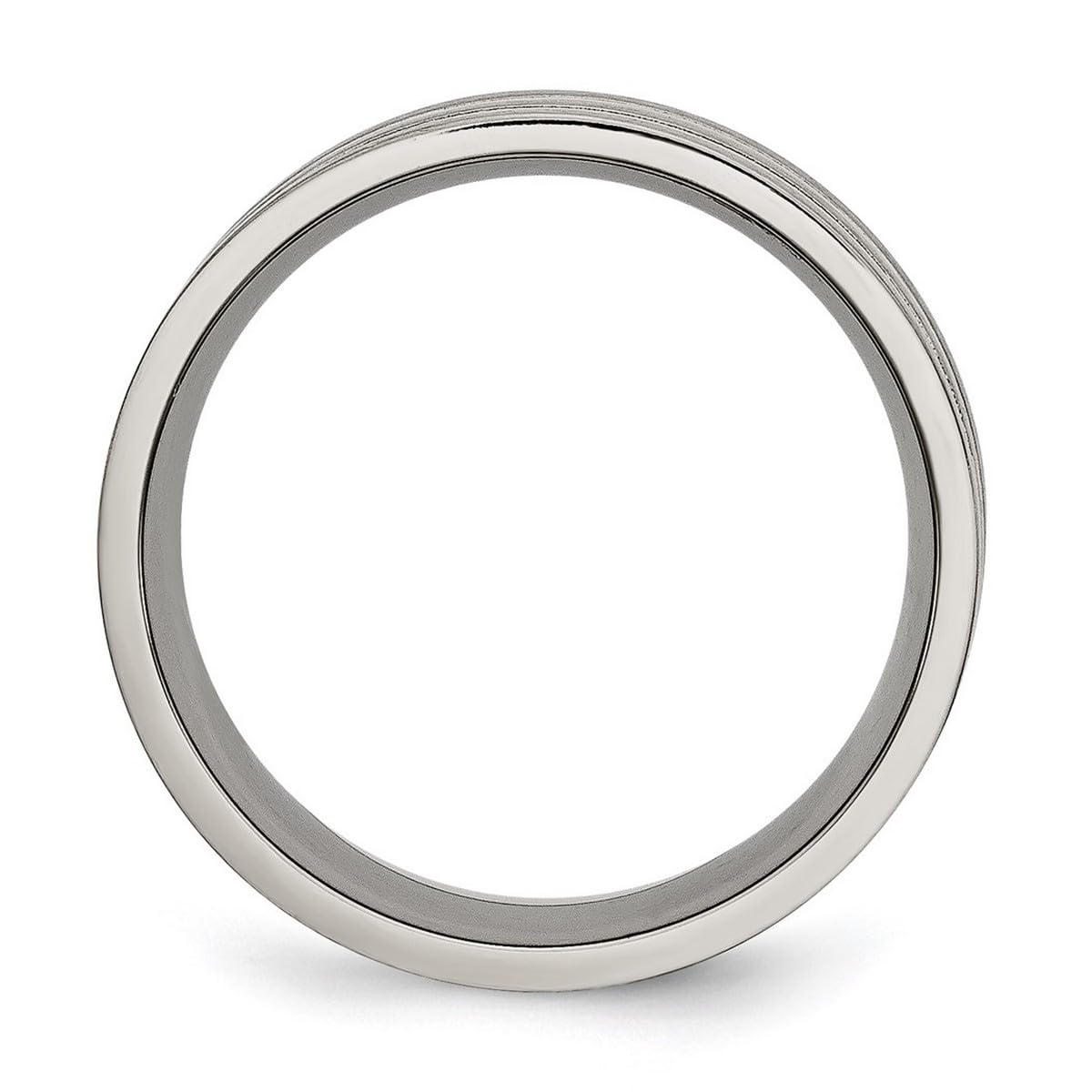 Titanium Grooved Gold Plated 8mm Brushed & Polished Wedding Band Ring for Women - Size 11.5 - Elegant Bridal Jewelry for Engagement, Anniversary & Special Occasions