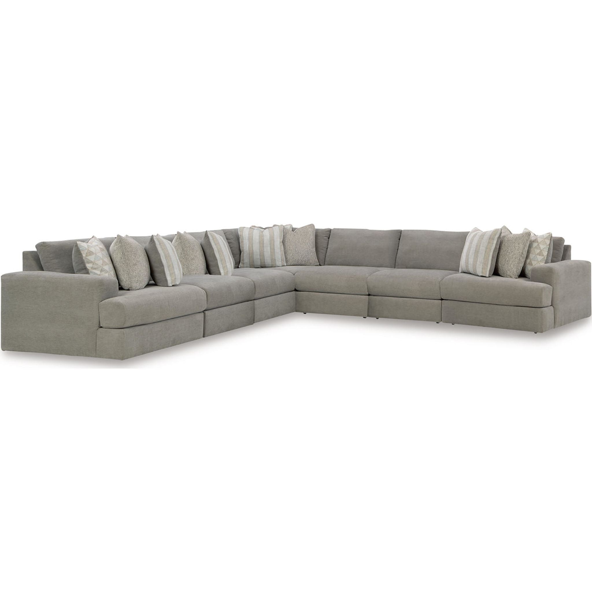 Avaliyah 7-Piece Modular Sectional Sofa Set - Modern L-Shaped Couch with Reversible Chaise for Living Room, Family Room & Home Theater