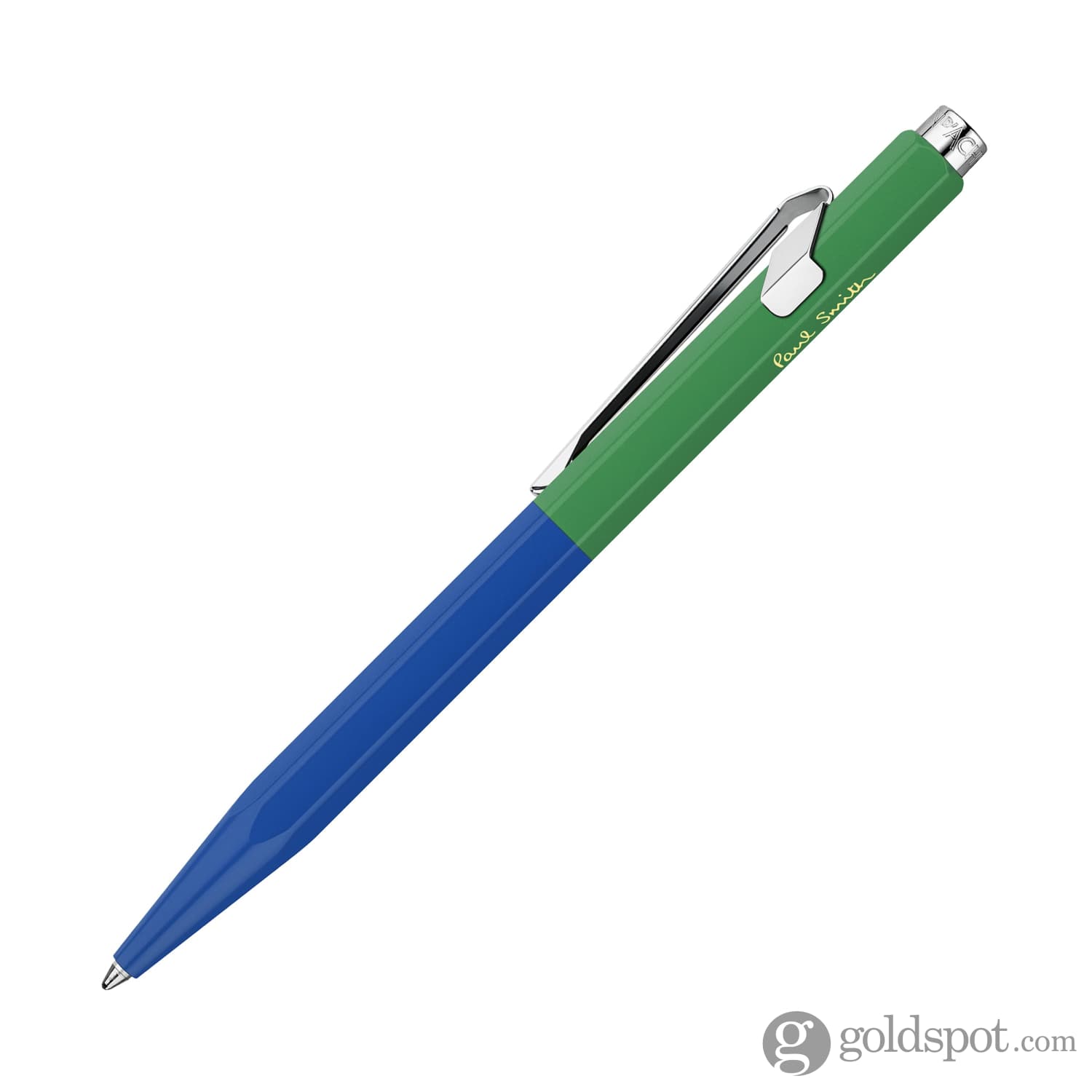 Premium Caran d'Ache 849 Paul Smith Limited Edition Ballpoint Pen - Cobalt Blue & Emerald Green Luxury Writing Instrument for Professionals, Collectors & Gift Giving - Perfect for Office, Business Meetings & Special Occasions
