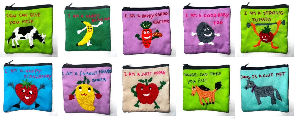 Handmade Embroidered Pouches by Hmong Artisans in Laos - Perfect for Gift Giving, Travel & Cultural Fashion Accessories