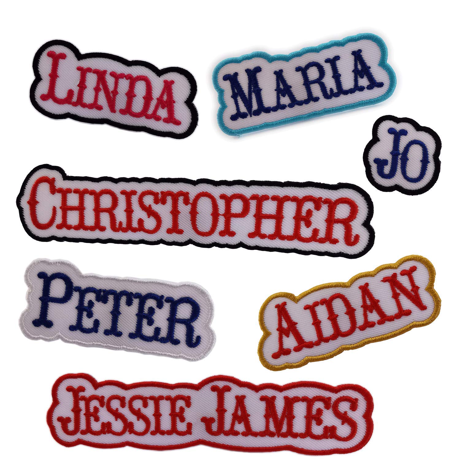 Custom Iron On & Sew On Patches - Personalized Western Font Badges for Jackets, Hats & Bags - Unique DIY Embroidered Appliques for Clothing & Accessories