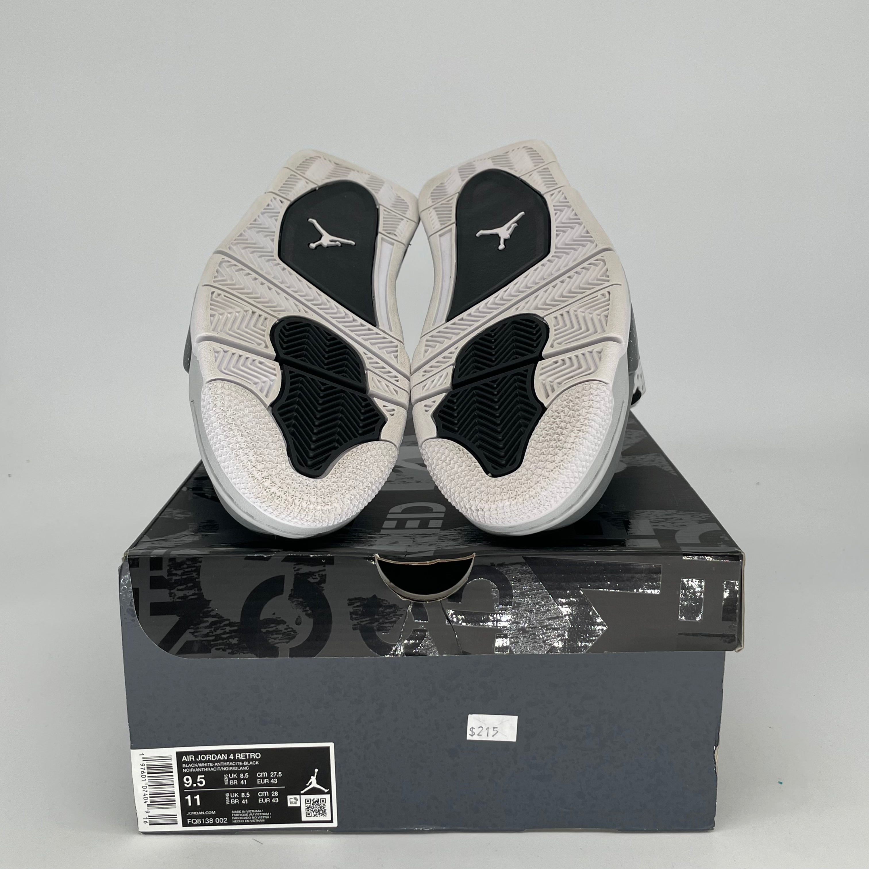 Air Jordan 4 Fear Sneakers - Men's Size 9.5/Women's 11 - Style FQ8138-002 | Basketball Shoes for Streetwear & Casual Outfits