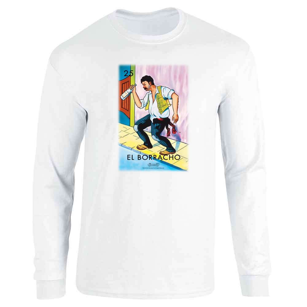 Pop Threads El Borracho Drunk Loteria Card Mexican Graphic T-Shirt for Men - Funny Latino Hispanic Tee - Perfect for Cinco de Mayo, Fiesta Parties & Casual Wear