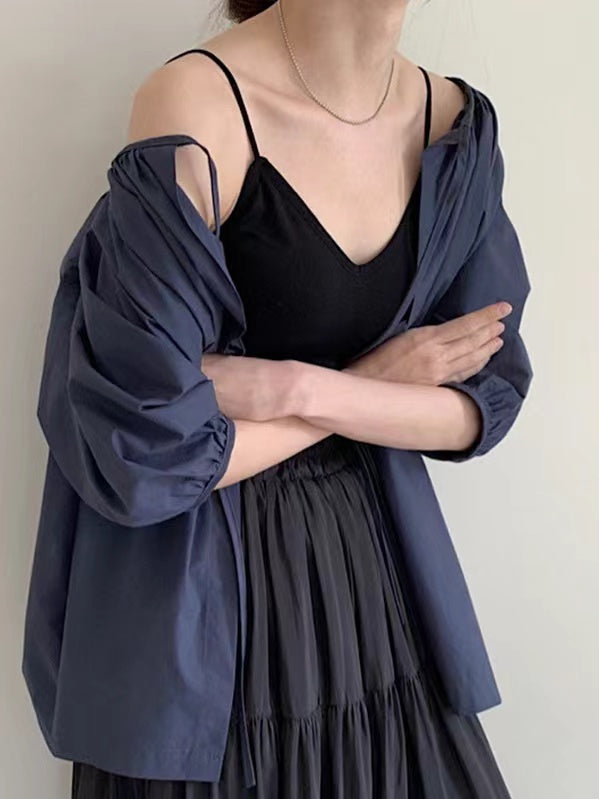Lovevop Women's Back Tie Loose Fit Casual Shirt - Breathable & Stylish Blouse for Work, Date Night & Everyday Wear