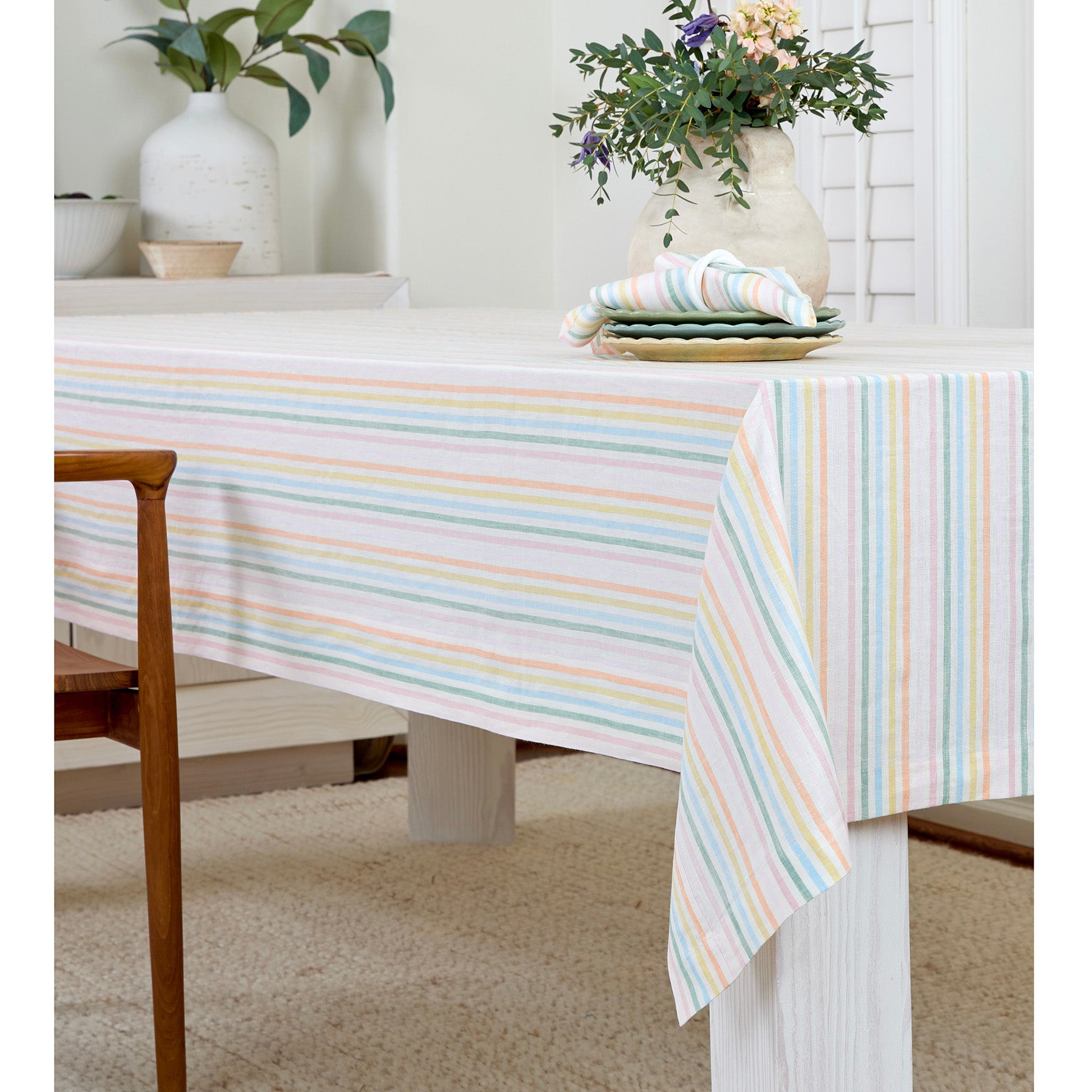 Julia Tablecloth - Elegant & Durable Cotton Table Cover for Dining, Parties & Home Decor - Perfect for Weddings, Holidays & Everyday Use