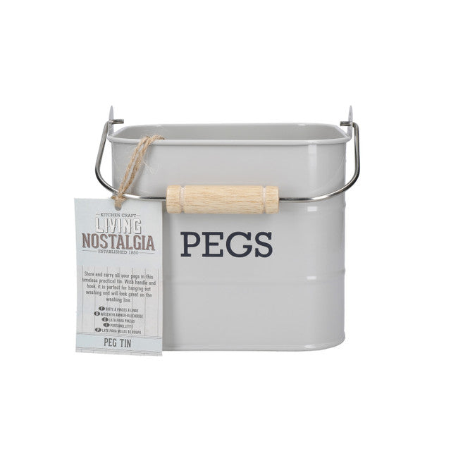 French Grey Peg Tin - Rustic Vintage Hooks for Hanging Coats, Hats & Keys | Perfect for Farmhouse, Cottage & Entryway Decor