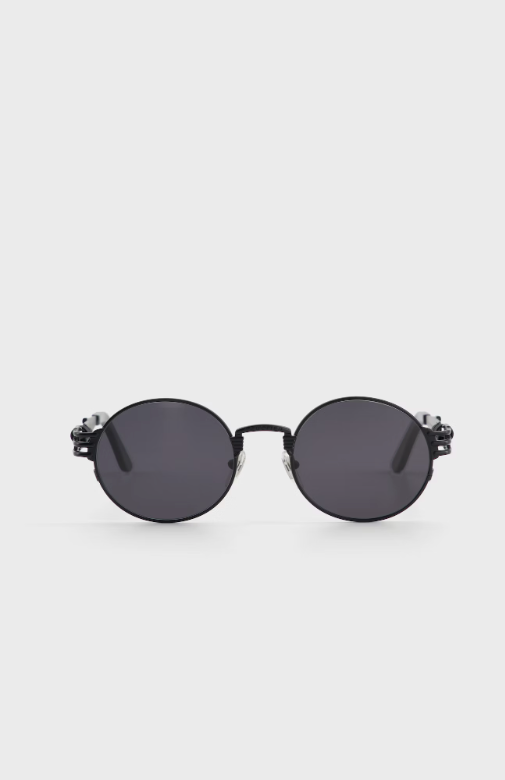 JEAN PAUL GAULTIER THE BLACK 56 6106 SUNGLASSES - Double Ressort 00 - Luxury Designer Sunglasses for Men & Women - Perfect for Fashion, Beach & Outdoor Activities