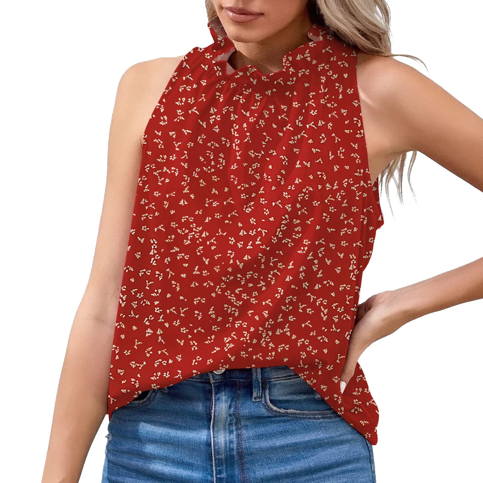 Women's V-Neck Sleeveless Tank Tops - Loose Fit Summer Blouses for Casual Wear | Perfect for Beach Outings, Yoga, and Everyday Comfort