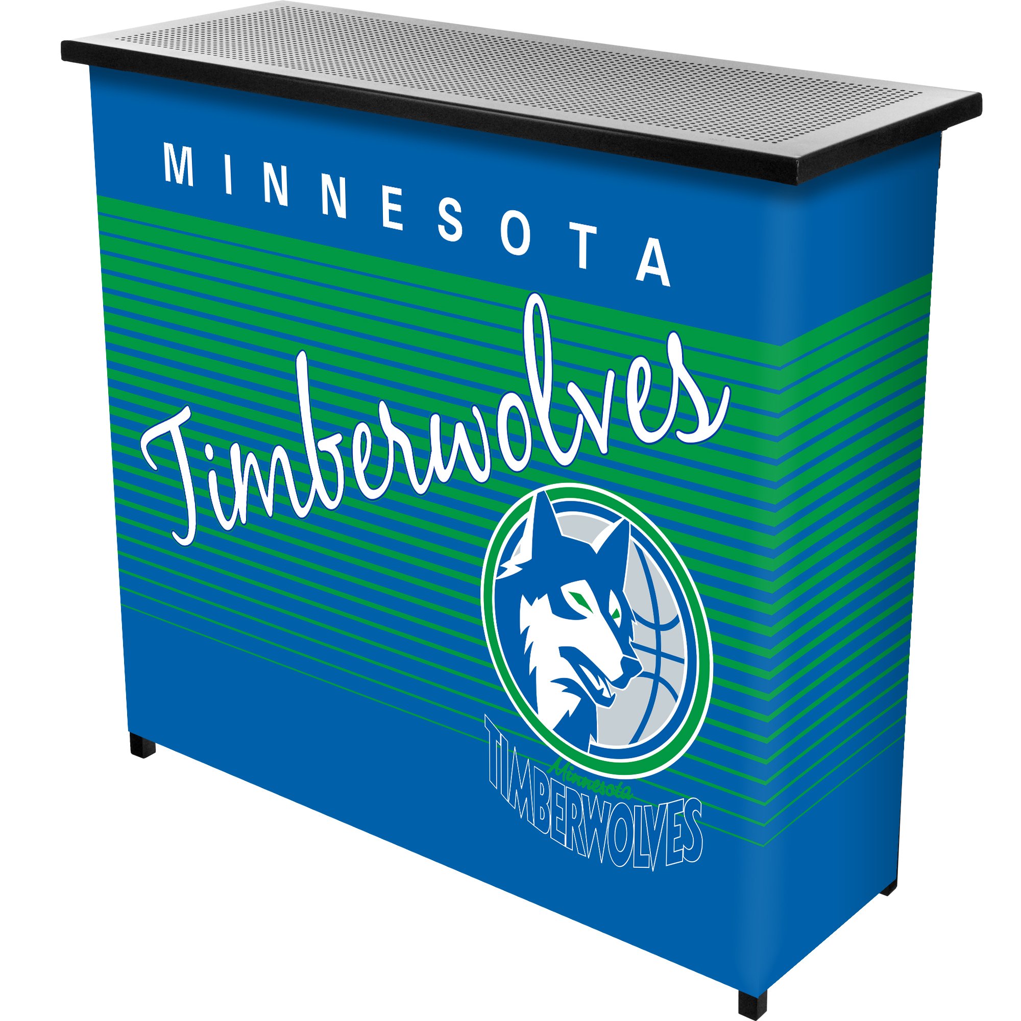 Minnesota Timberwolves NBA Portable Bar with Carrying Case - Compact & Lightweight for Tailgating, Home Parties & Outdoor Events - One Size Fits All - Official NBA Merchandise - Black
