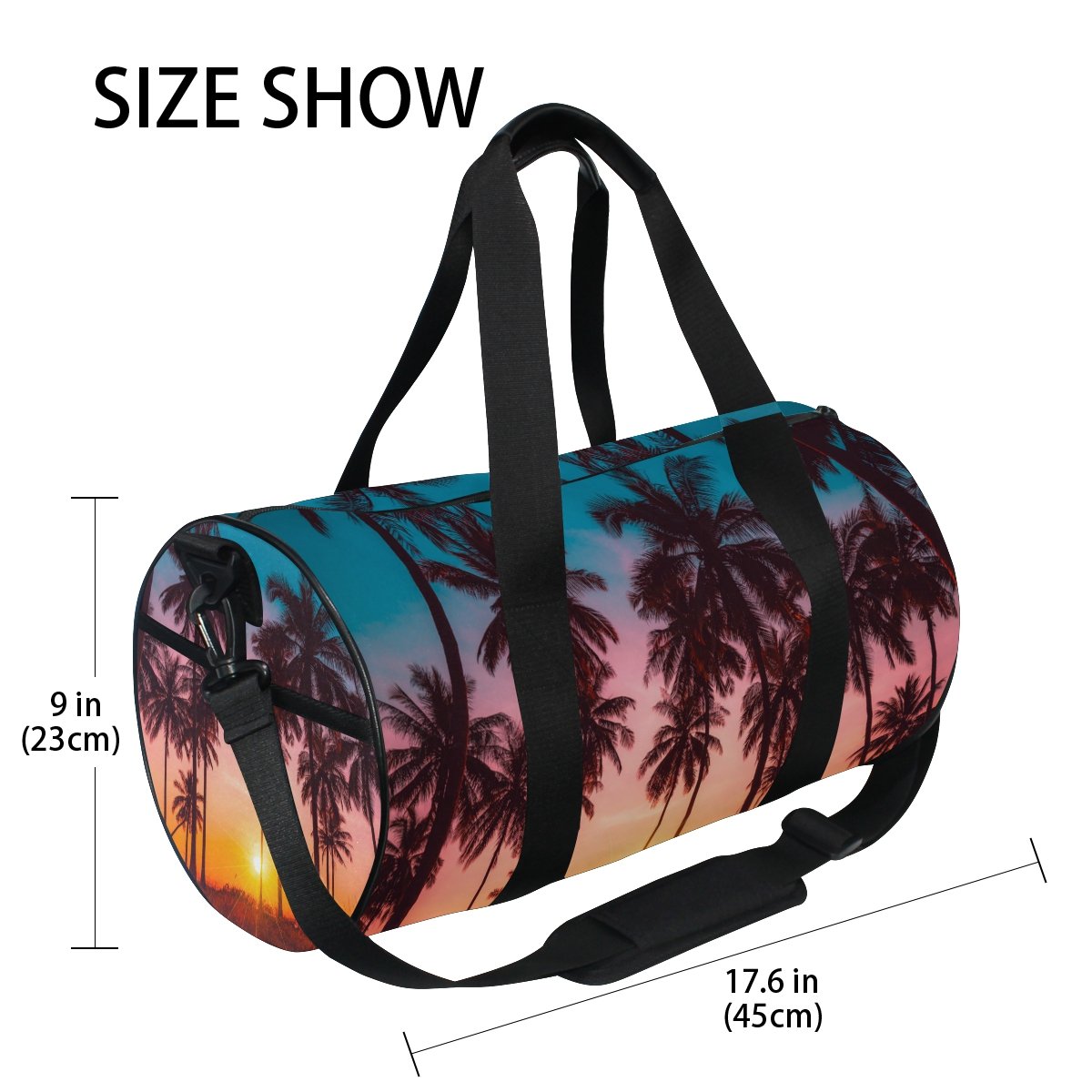 Stylish Cooper Girl Coconut Palm Trees Duffel Bag - Durable Travel, Sport & Gym Tote for Women - Perfect for Beach Trips, Workouts & Weekend Getaways